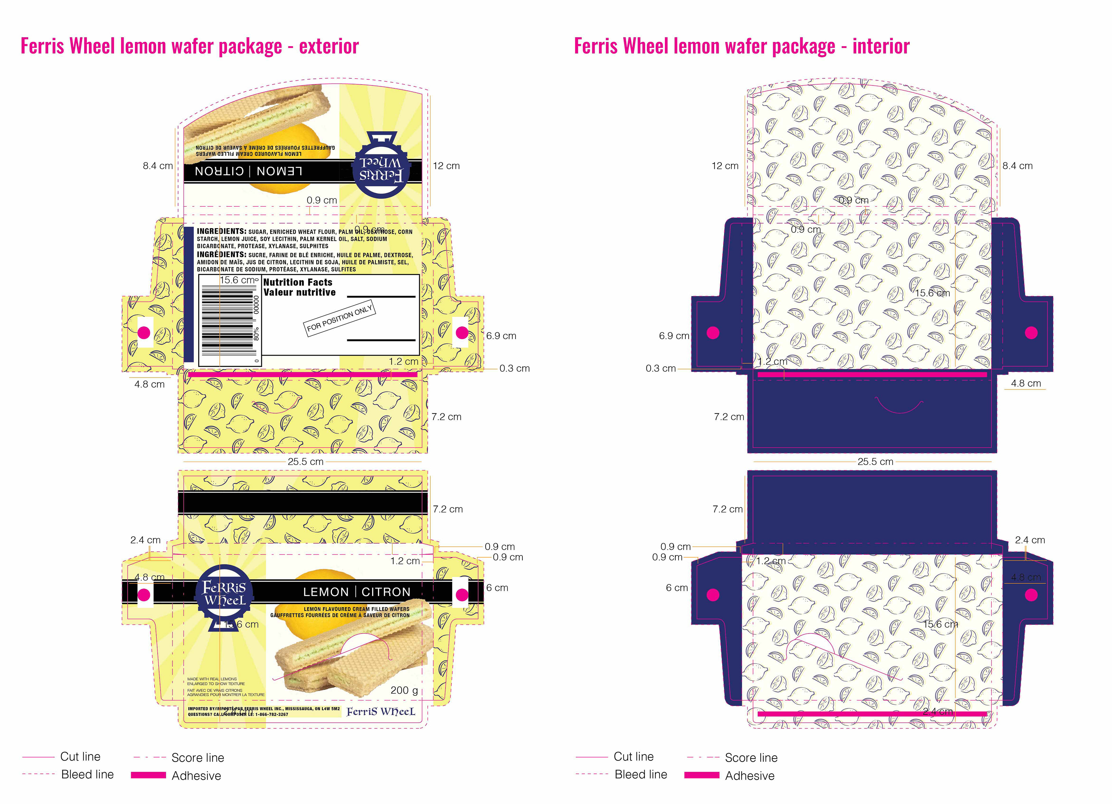 Wafer box dieline