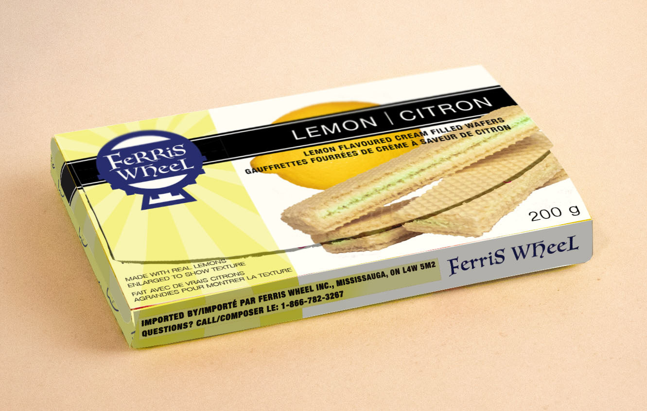 Ferris Wheel wafers box, exterior