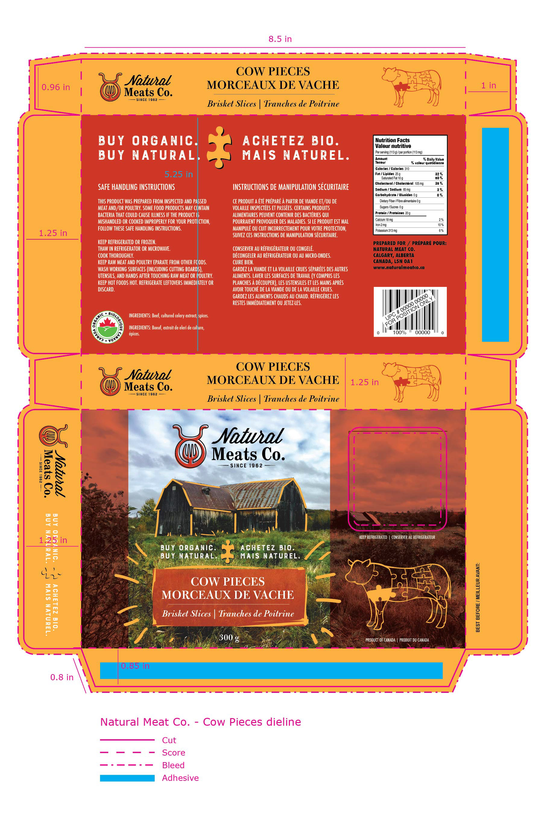 Meat box dieline