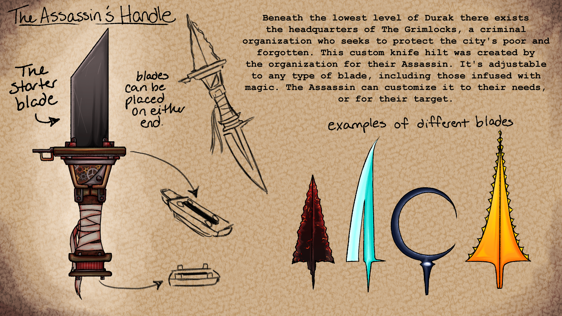 "The Assassin's Handle" Key Item Design