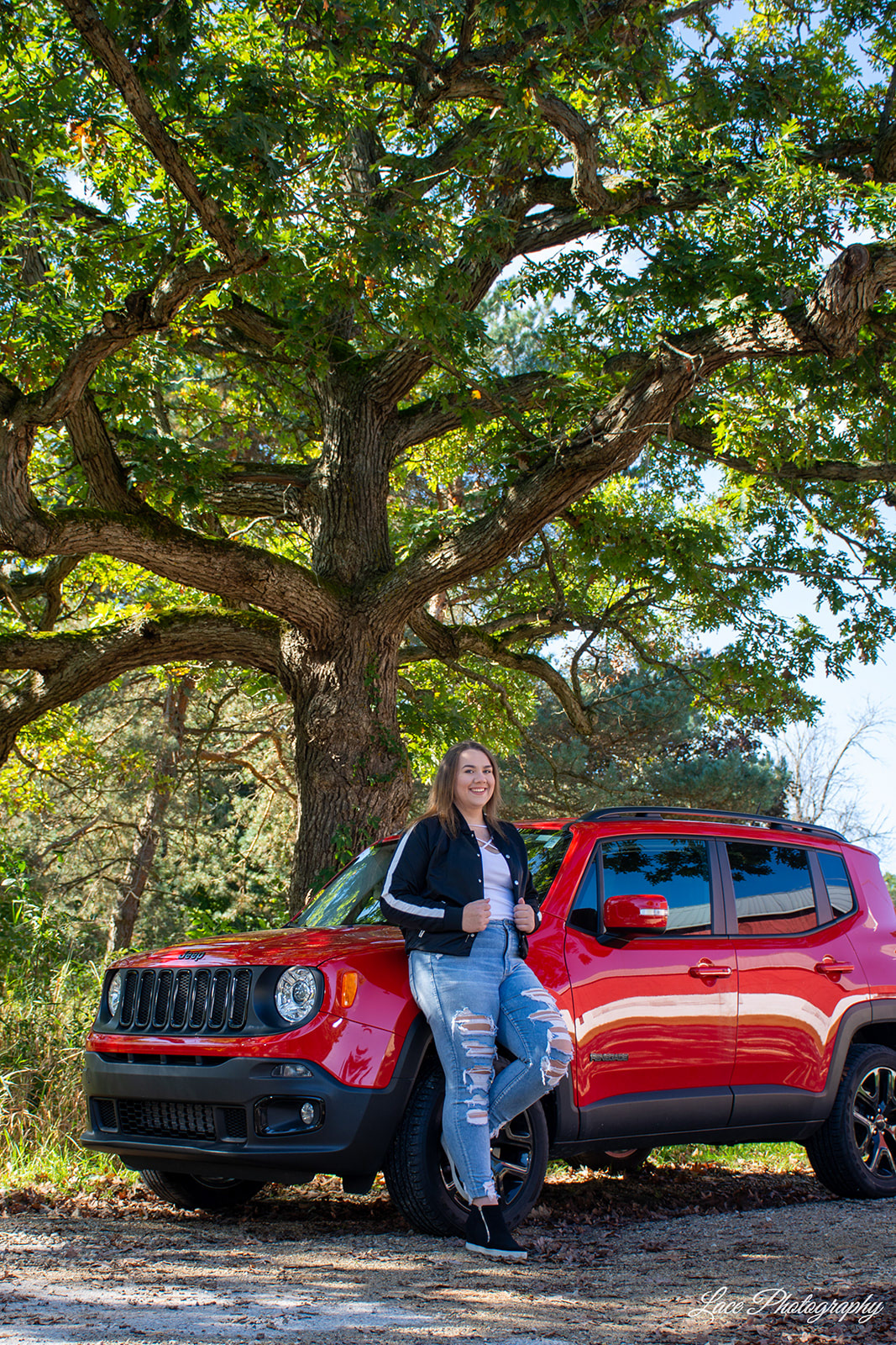 Senior Portrait Including Car