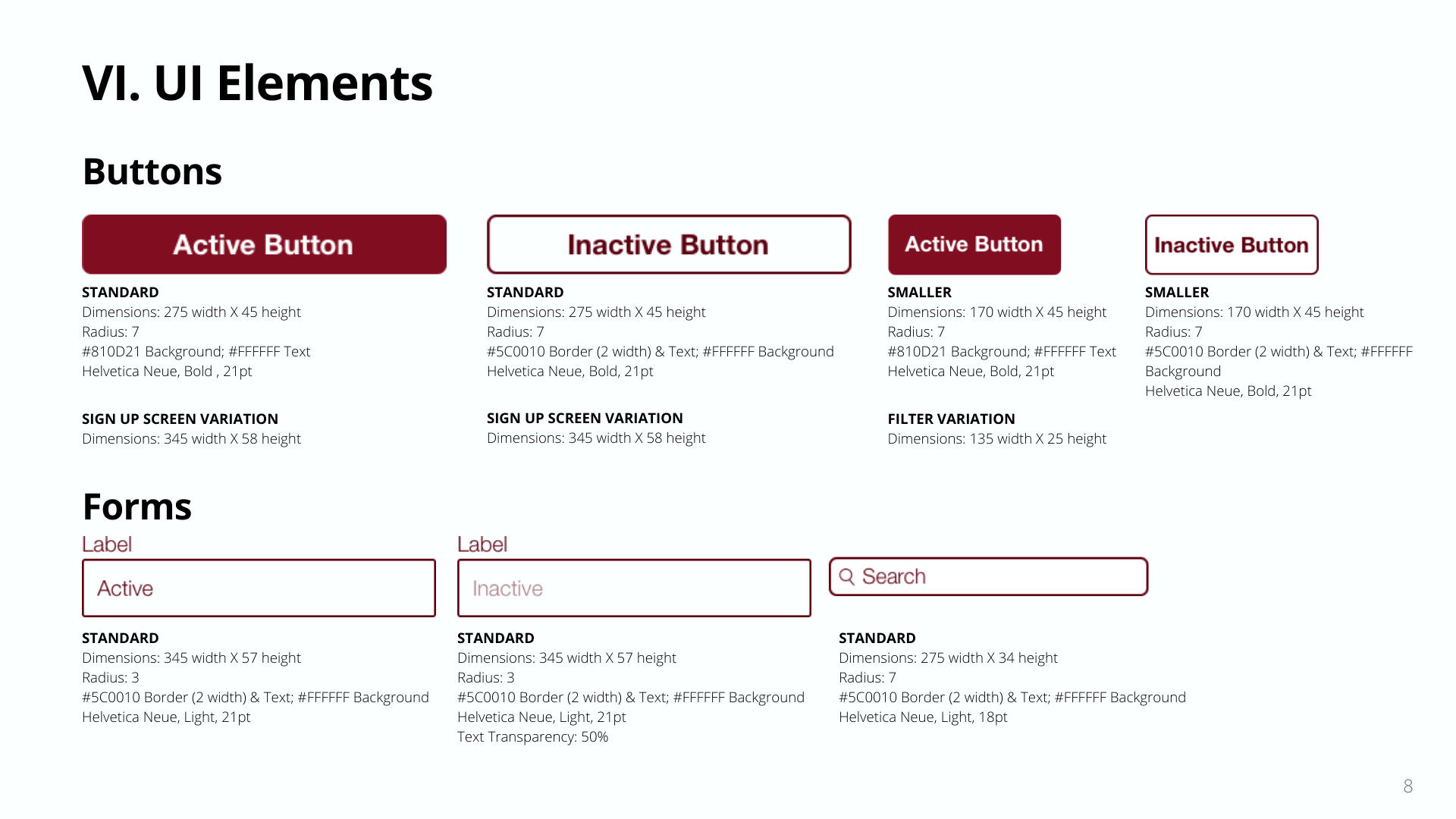 Style Guide | UI Elements Pt. 1