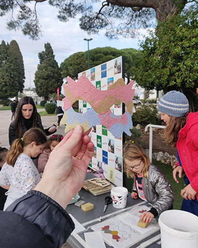 Pop-up Carnival mask workshop at Côte d'Azur racecourse