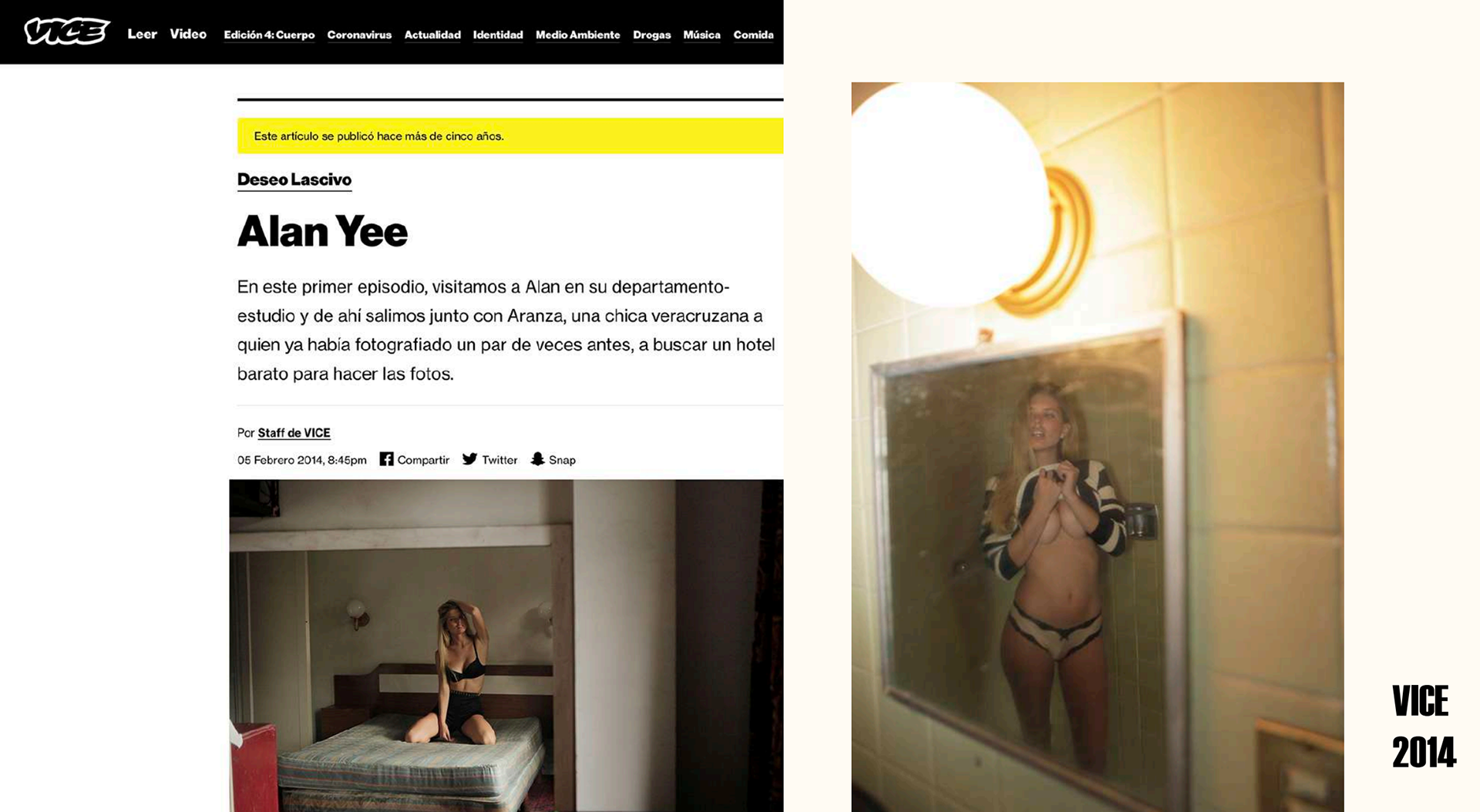 Reportaje de mi trabajo en la revista VICE