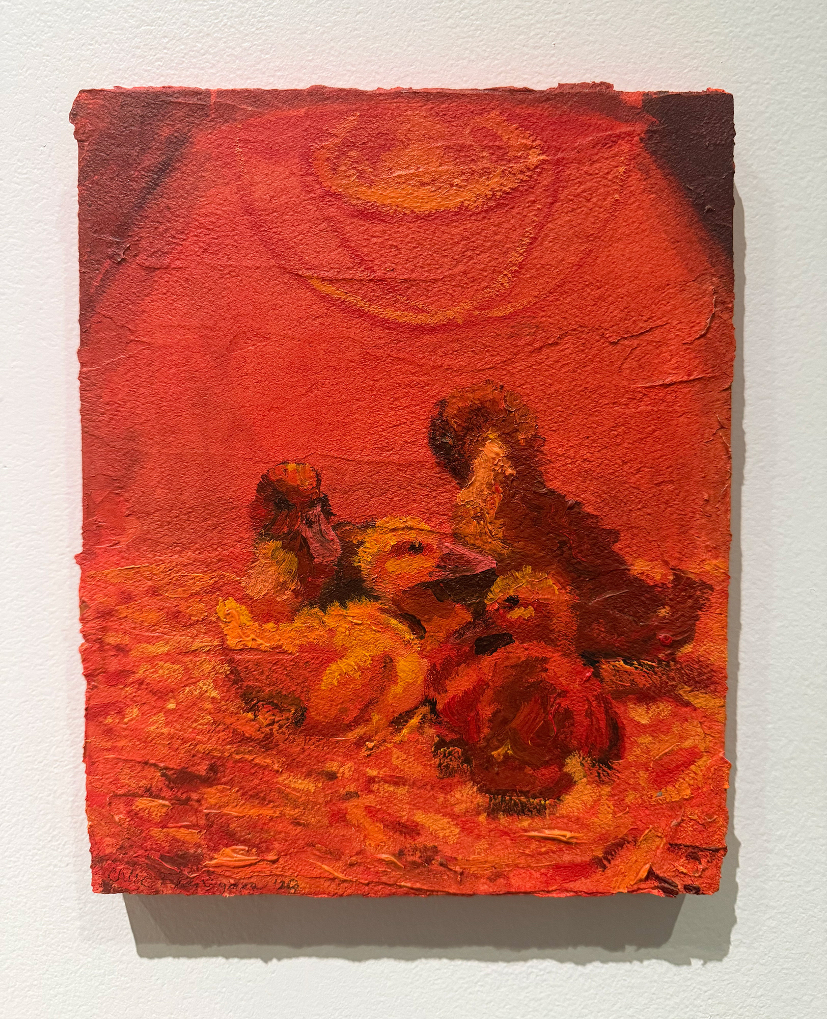 "Ducklings", 2026, oil on panel, 10" x 8"
