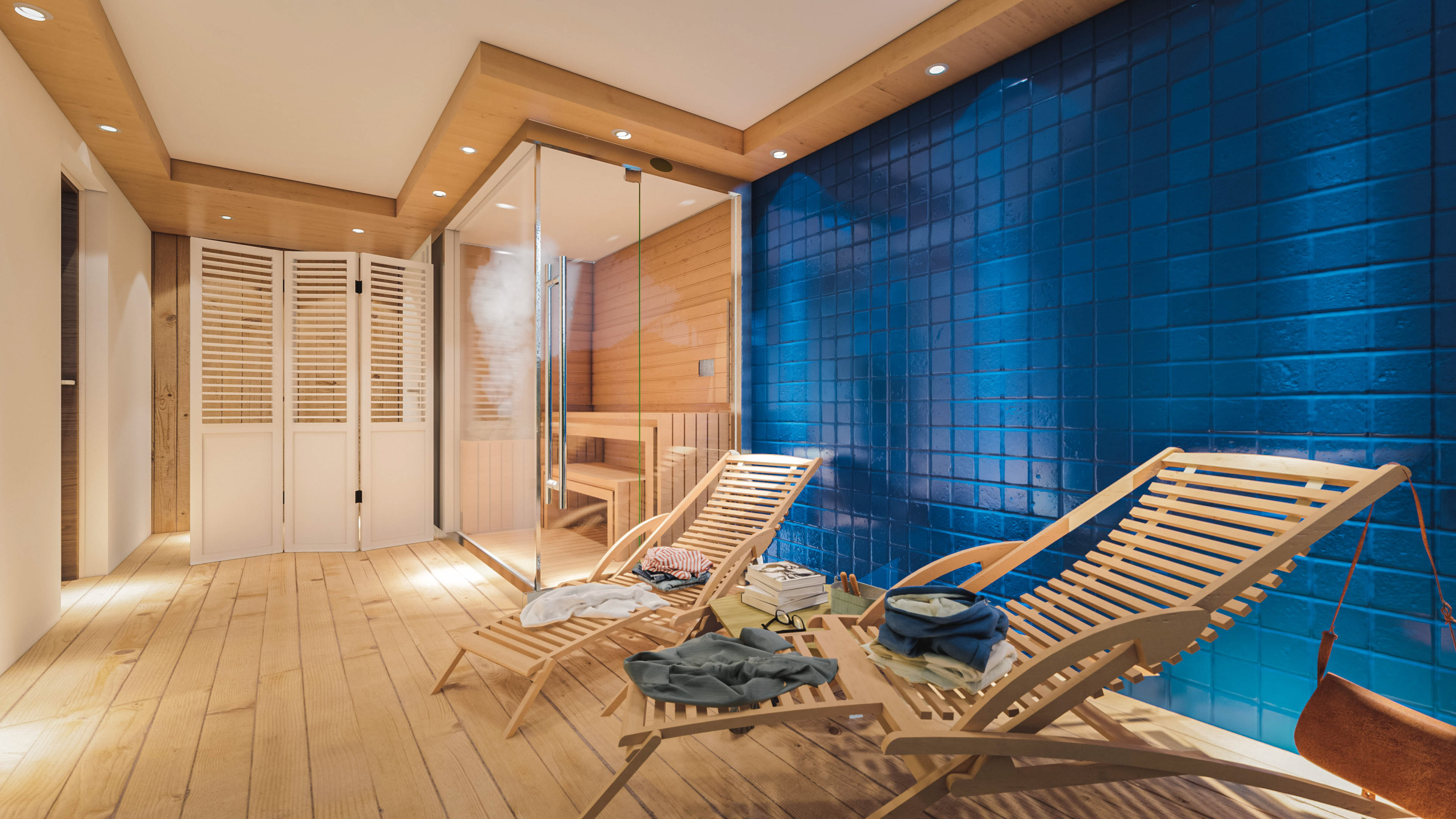 Spa intérieur avec sauna