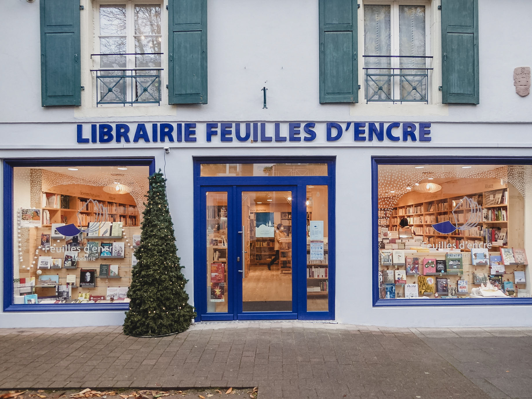 Façade principale durant la période de Noël