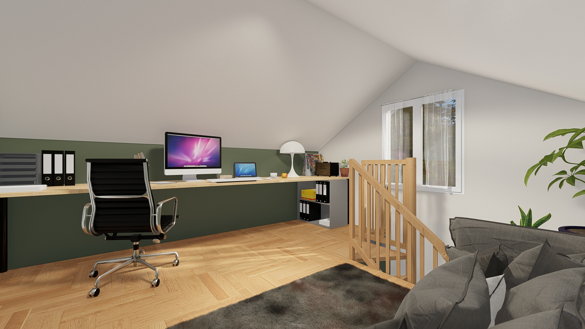 Mezzanine bureau