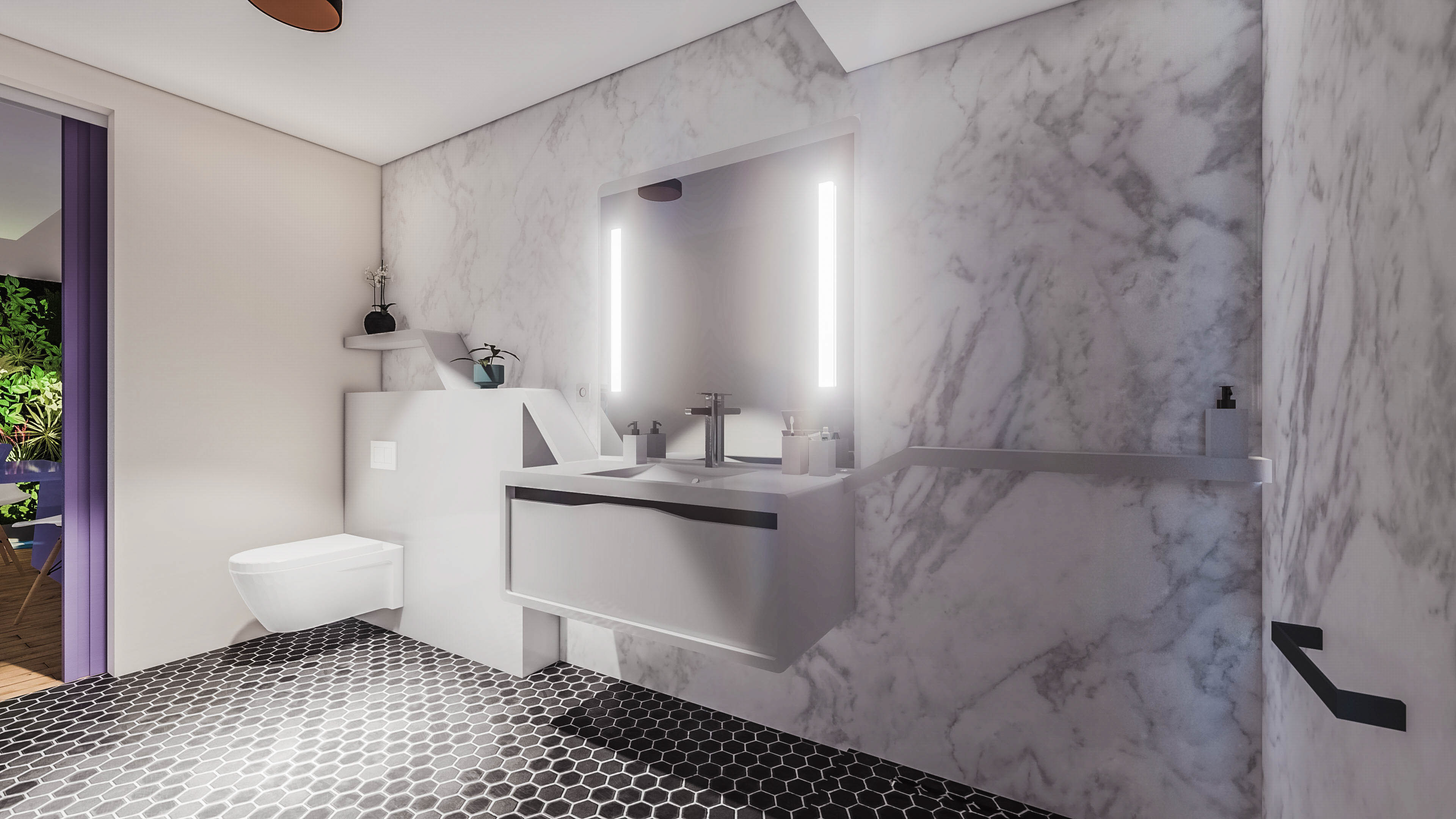 Salle de bain PMR