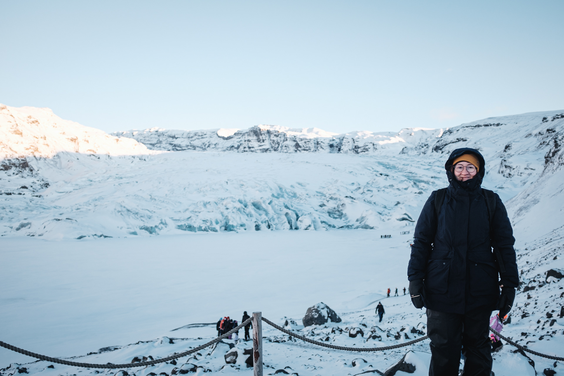 Sólheimajökull - ledovec na jihu Islandu mezi sopkami Katla a Eyjafjallajökull. Část většího ledovce Mýrdalsjökull, Sólheimajökull je prominentní a oblíbená turistická lokalita díky své velikosti a relativně snadnému přístupu
