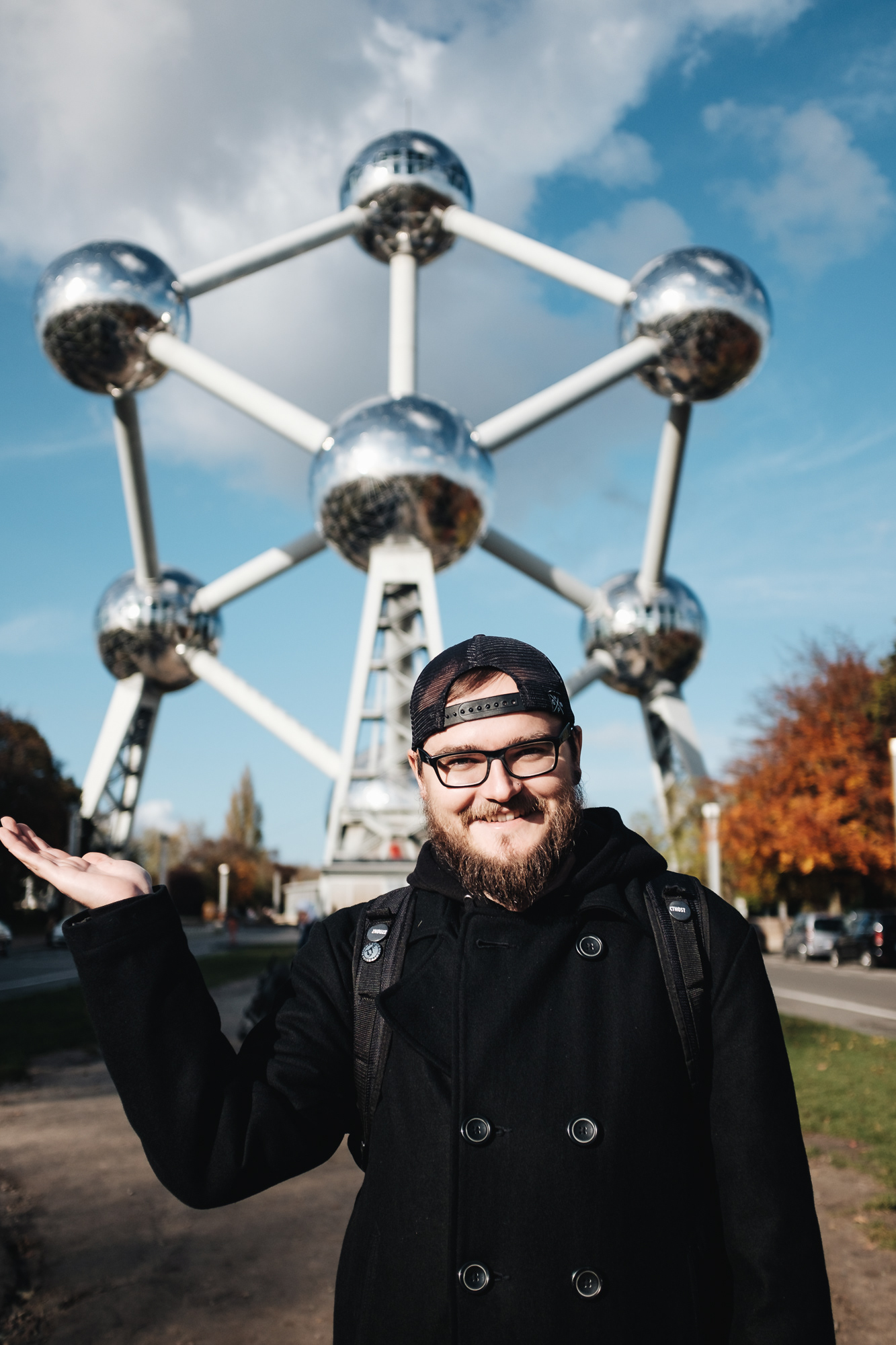 Atomium - model základní buňky krystalové mřížky železa zvětšený 165 miliardkrát, postavený pro Expo 58