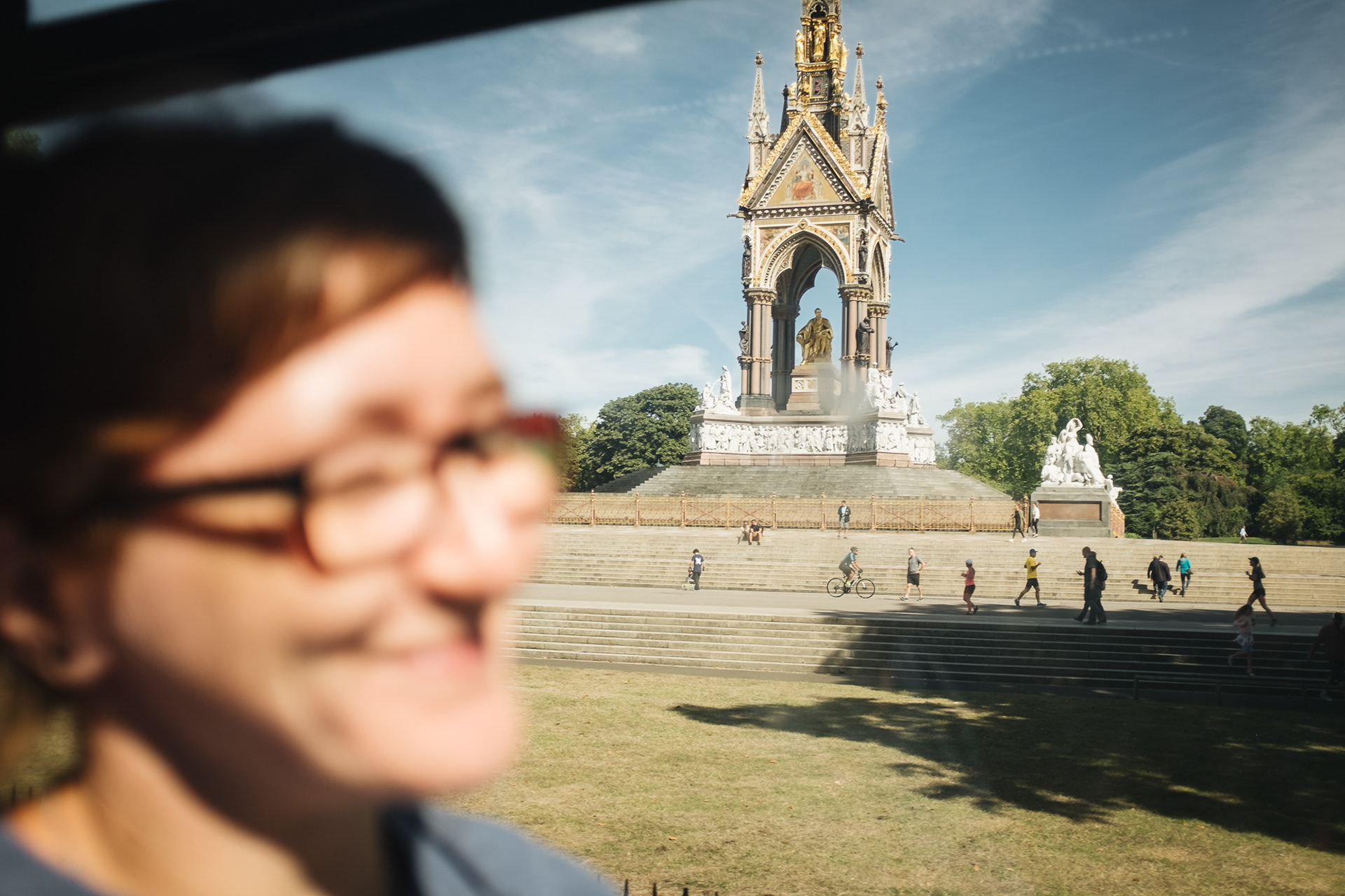 Albert Memorial z autobusu