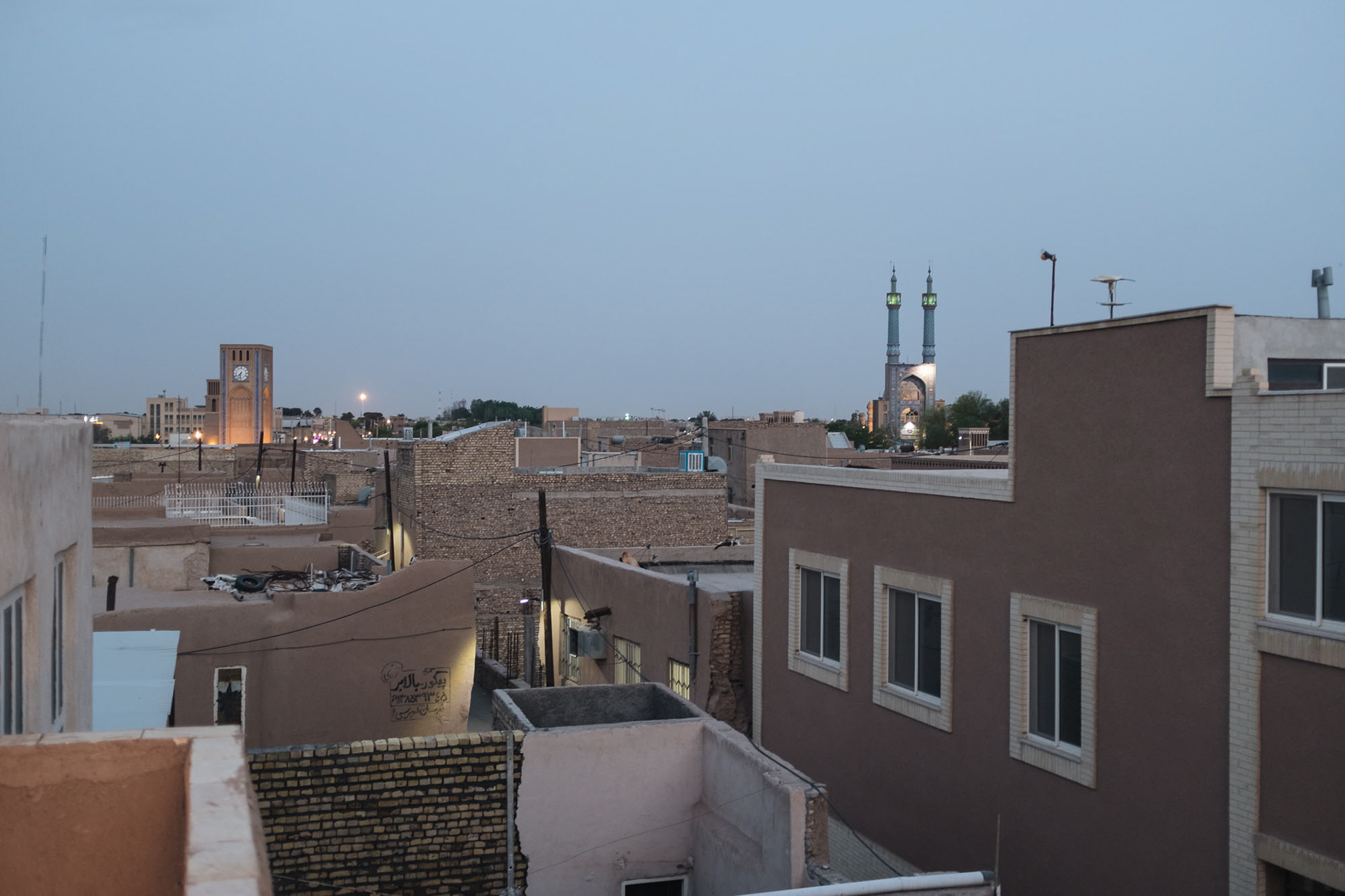Yazd ze střechy