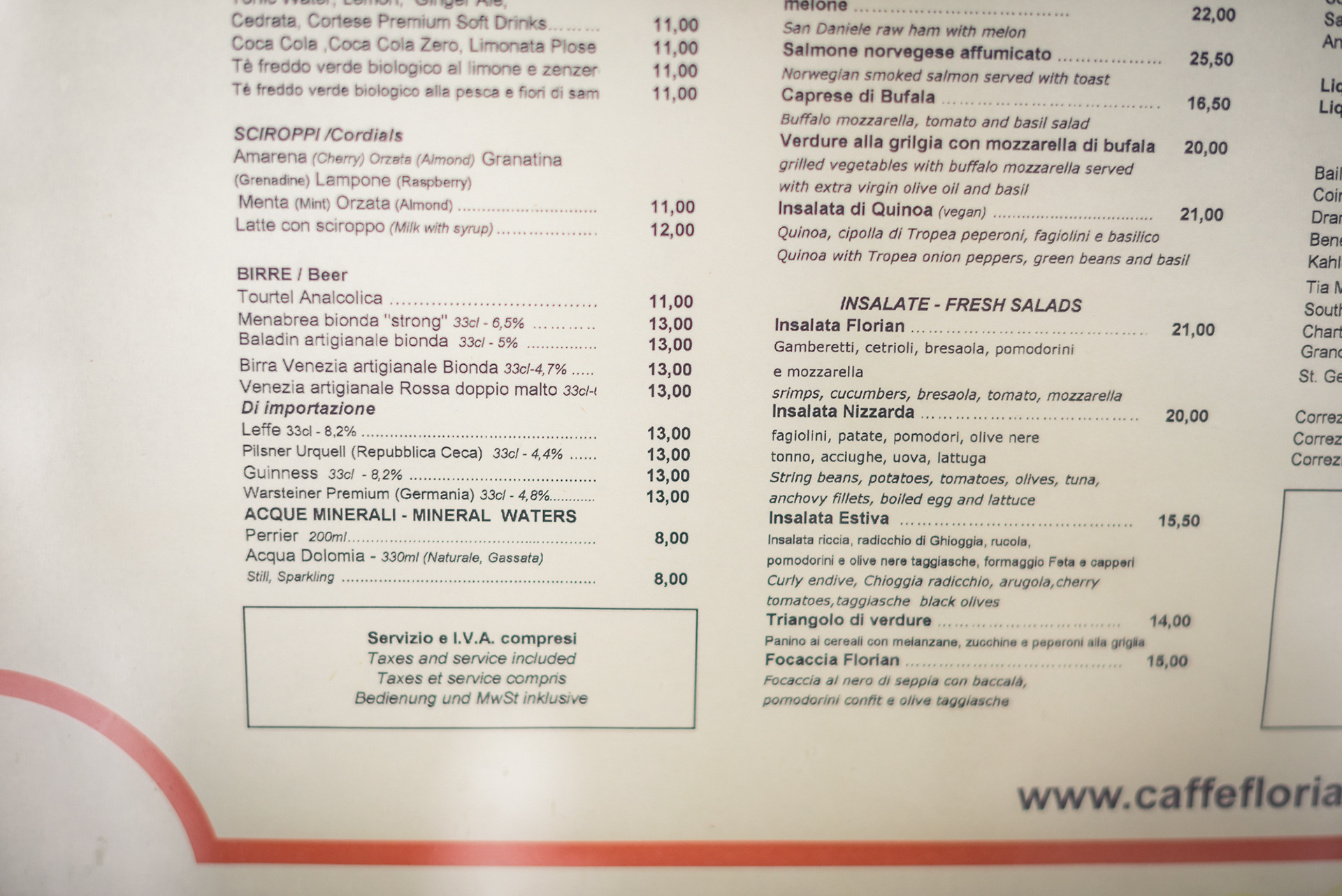 Caffè Florian - nejstarší kavárna na světě, kde malá plzeň stojí 13€