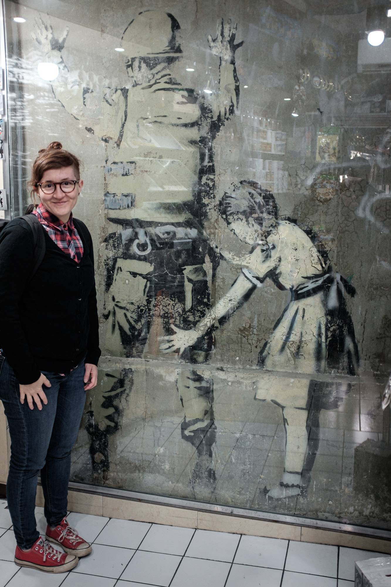 Banksy za sklem