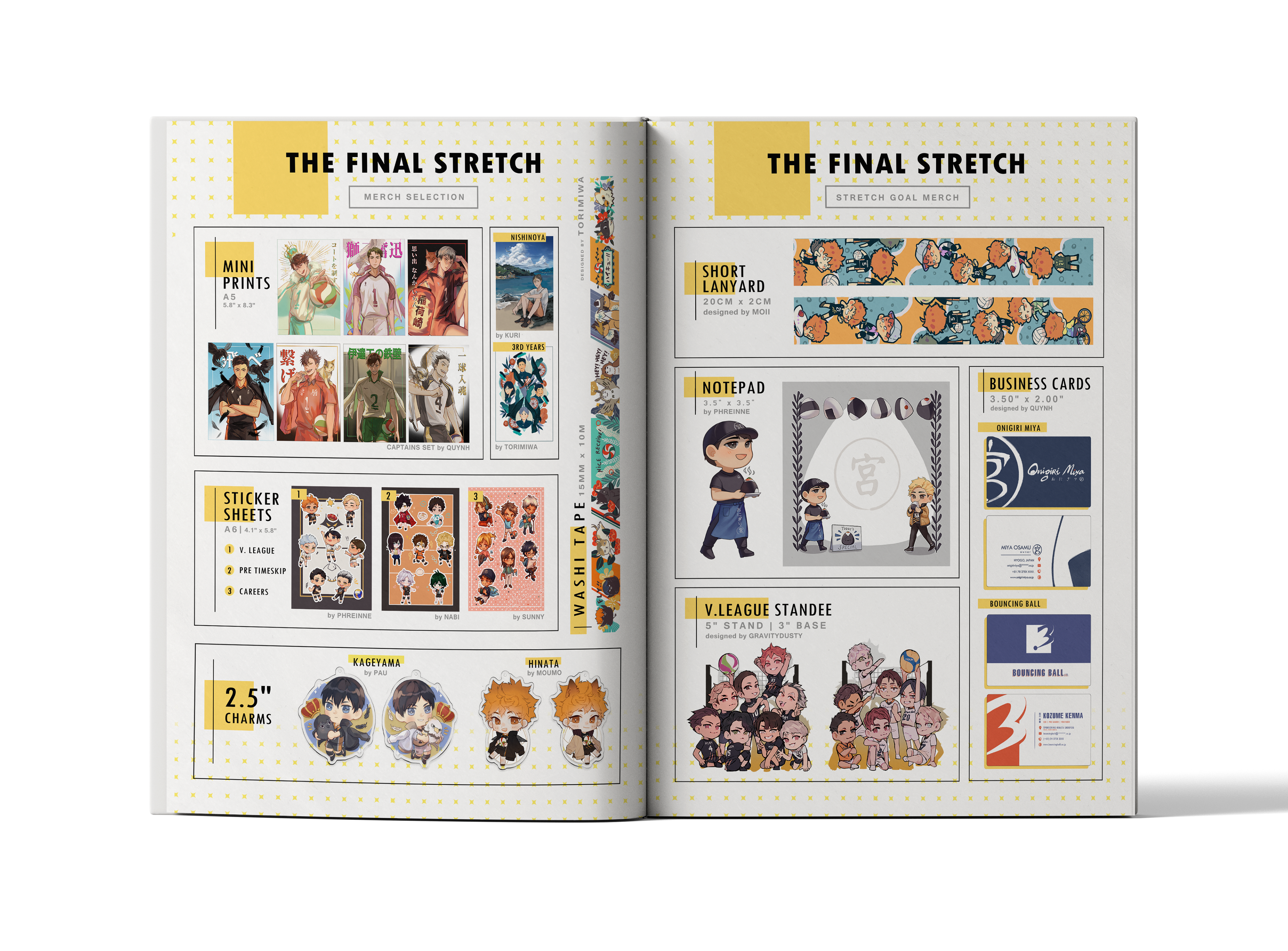 Mockup of Merch Catalogue