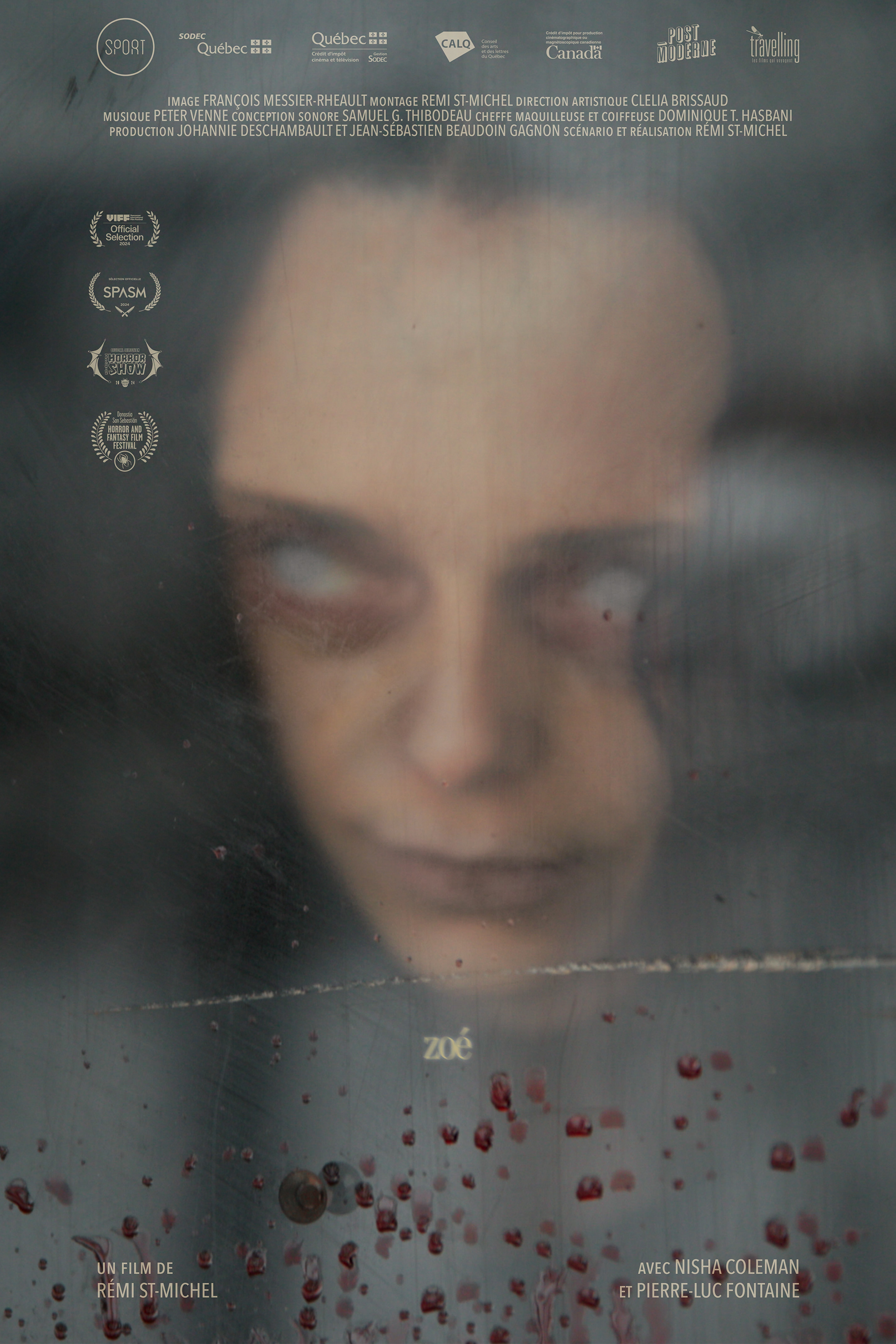 Affiche pour le court-métrage zoé de Rémi St-Michel