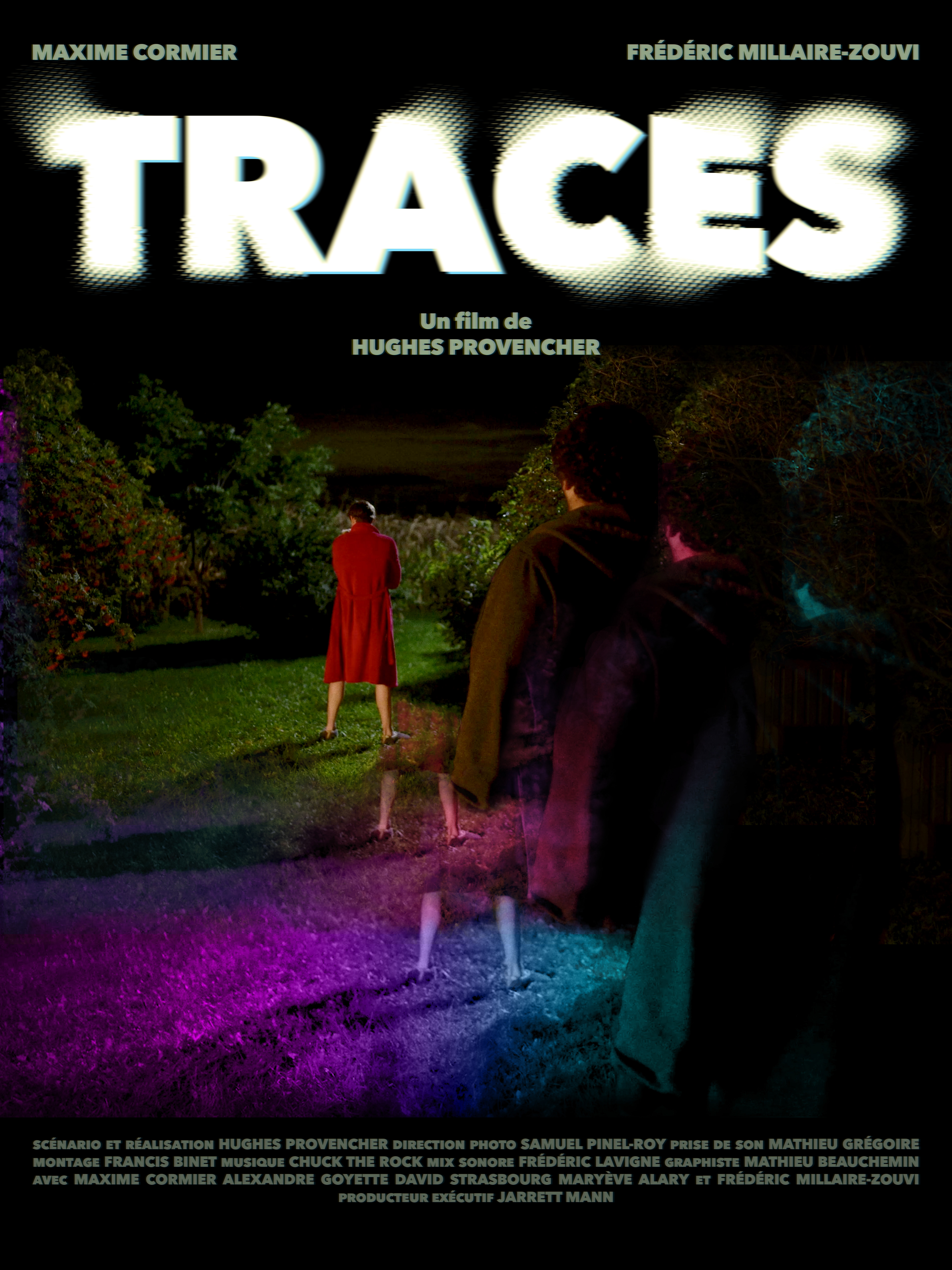 Affiche pour le court-métrage Traces de Hughes Provencher