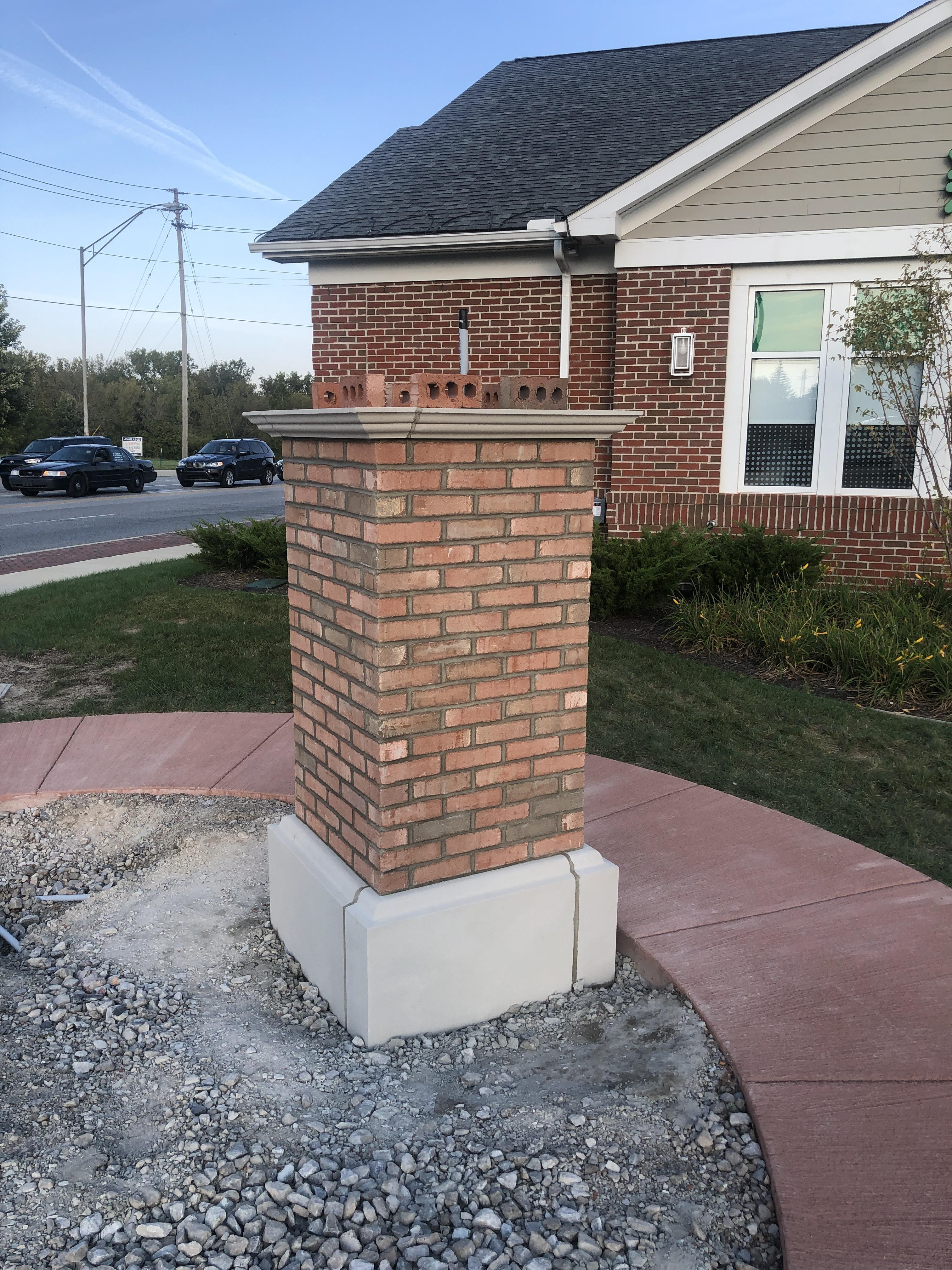 Brick pillars
