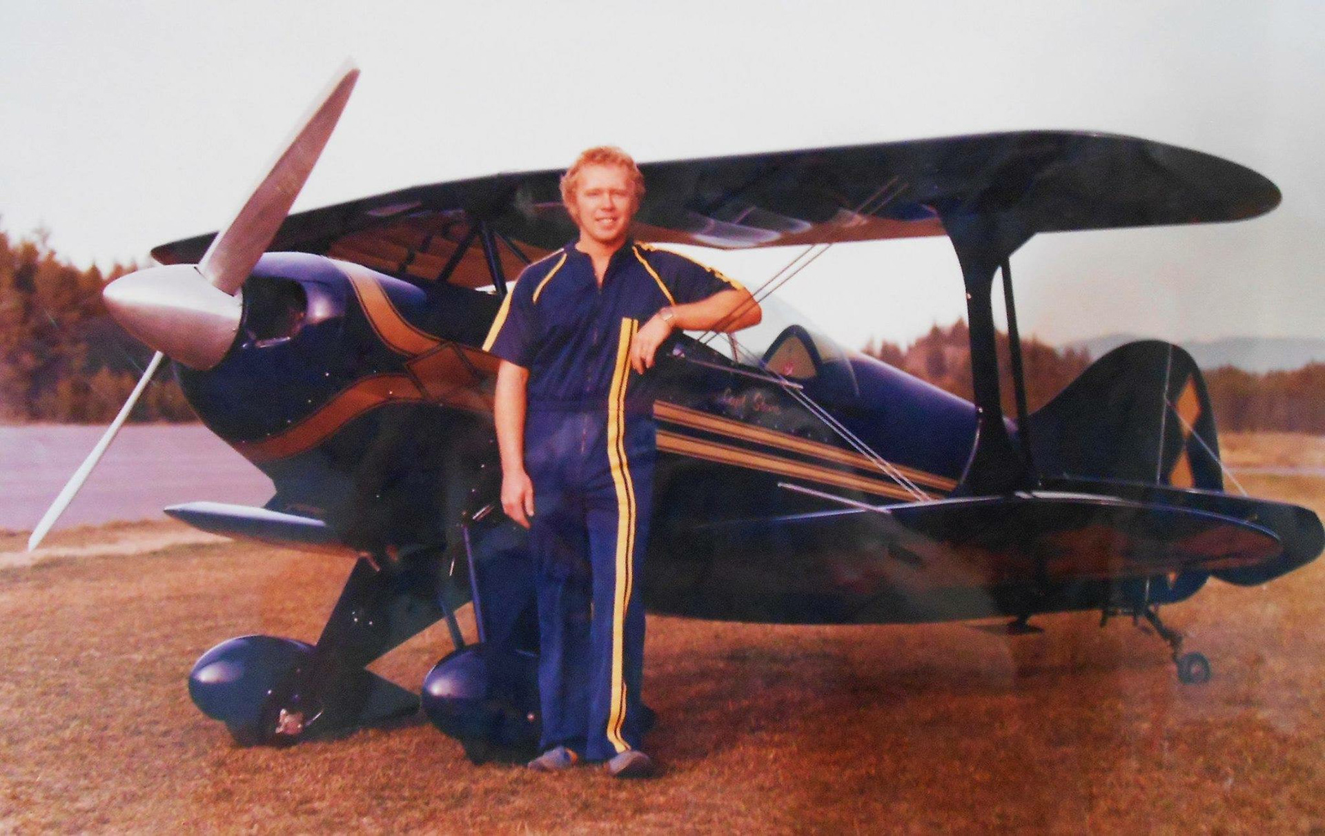 Dad with his homebuilt Pitts Special airshow airplane