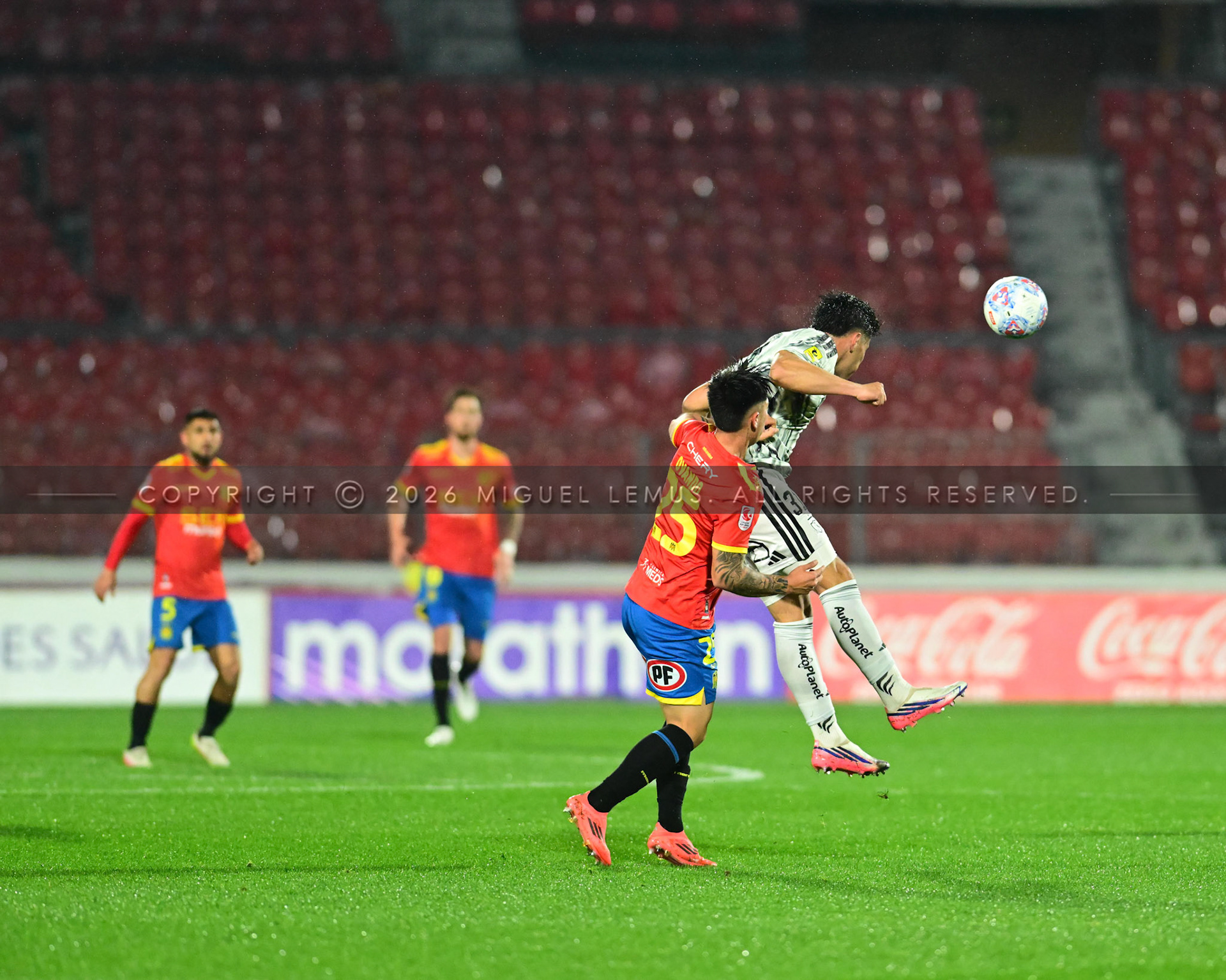 General view of play during the Copa Chile 2026  match between Unión Española   and Colo Colo   at  Estadio Nacional Julio Martinez  , Chile.Players Show