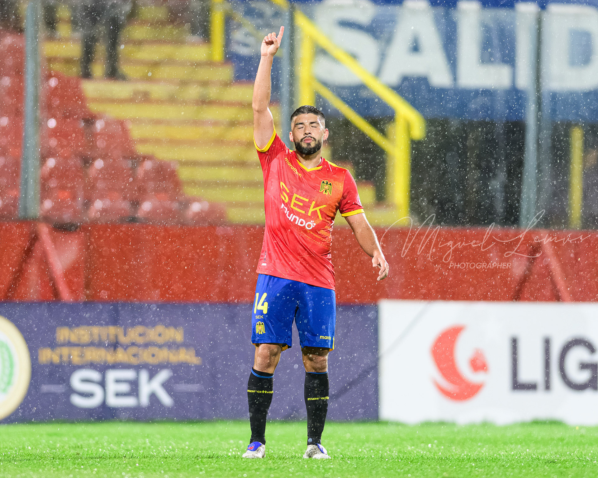 Santiago, Chile - 2026-03-20: Acción del partido entre Union Española y Deportes Puerto Mont  por la Liga de Ascenso 2026 disputado en el Estadio Santa LauraFoto: Miguel Lemus Dávila