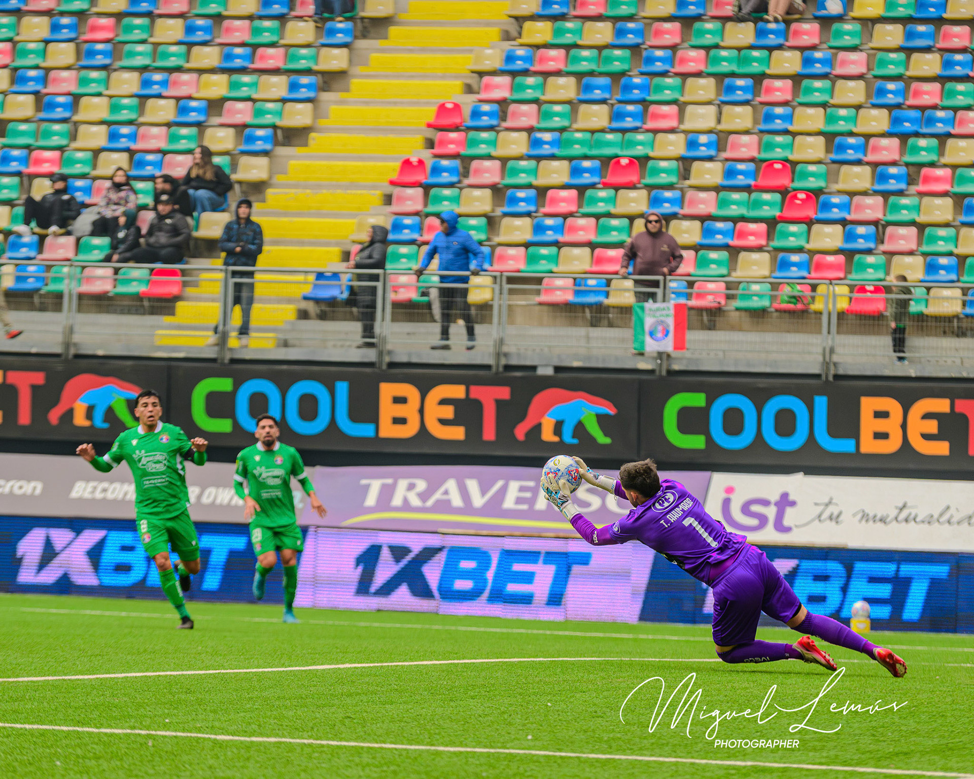 Santiago, Chile - 2026-05-23: Acción del partido entre Audax Italiano y Cobresal  Liga de Primera 2026 disputado en el  Estadio Bicentenario de la FloridaFecha 13 del campeonato  2026Foto: Miguel Lemus Dávila