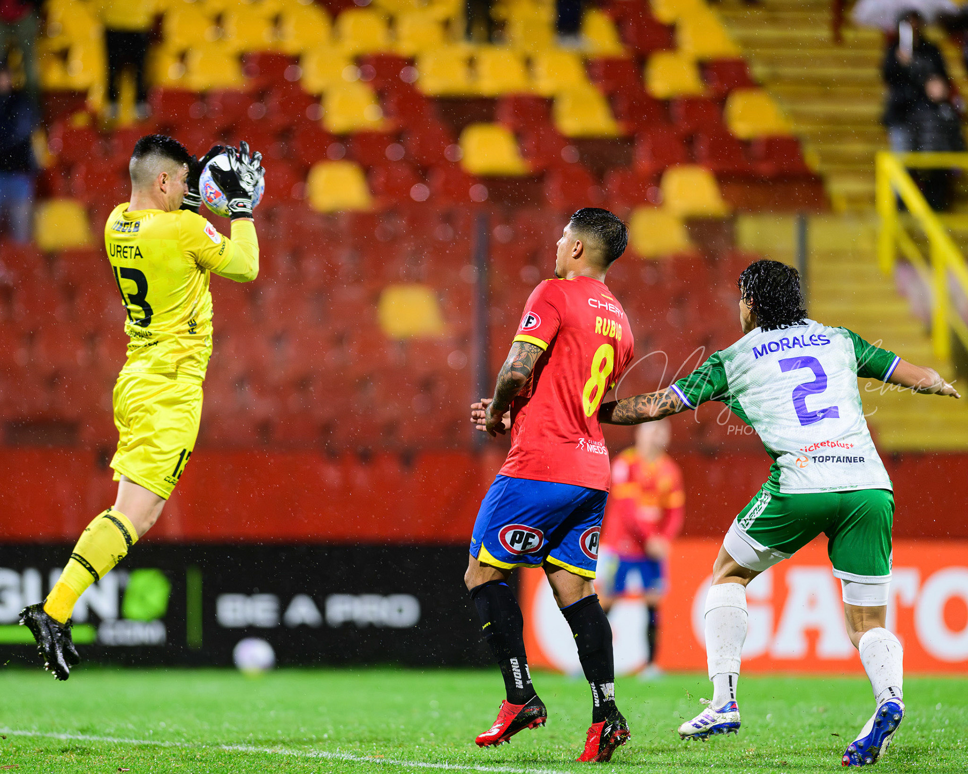 Santiago, Chile - 2026-03-20: Acción del partido entre Union Española y Deportes Puerto Mont  por la Liga de Ascenso 2026 disputado en el Estadio Santa LauraFoto: Miguel Lemus Dávila