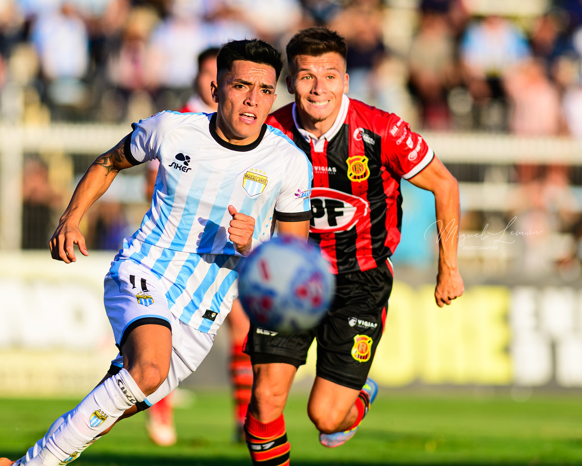 Santiago, Chile - 2026-03-30: Acción del partido entre Deportes Magallanes vs Ranger de Talca  por la Liga de Ascenso 2026 disputado en el Estadio Municipal de San BernardoFoto: Miguel Lemus Dávila
