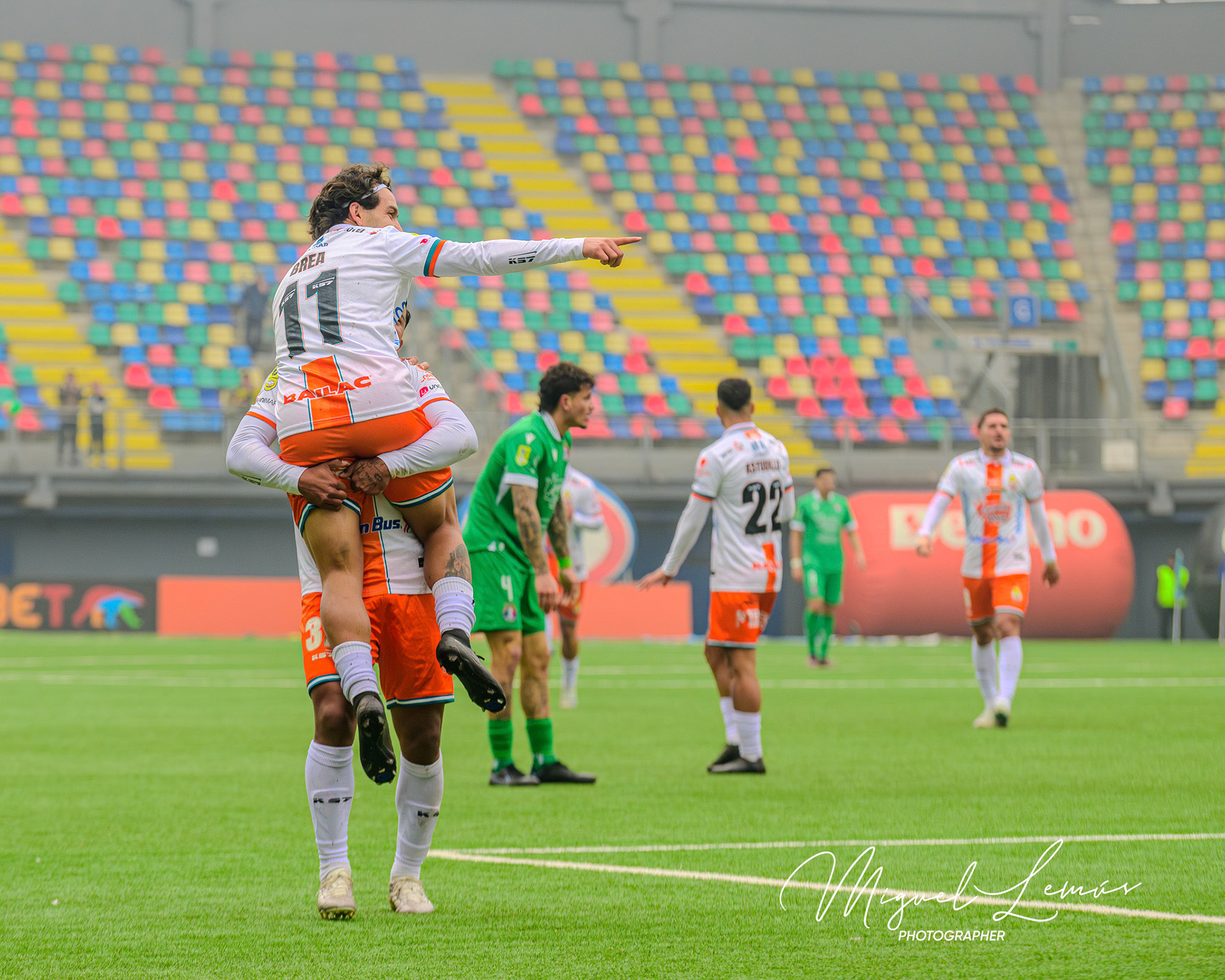 Santiago, Chile - 2026-05-23: Acción del partido entre Audax Italiano y Cobresal  Liga de Primera 2026 disputado en el  Estadio Bicentenario de la FloridaFecha 13 del campeonato  2026Foto: Miguel Lemus Dávila