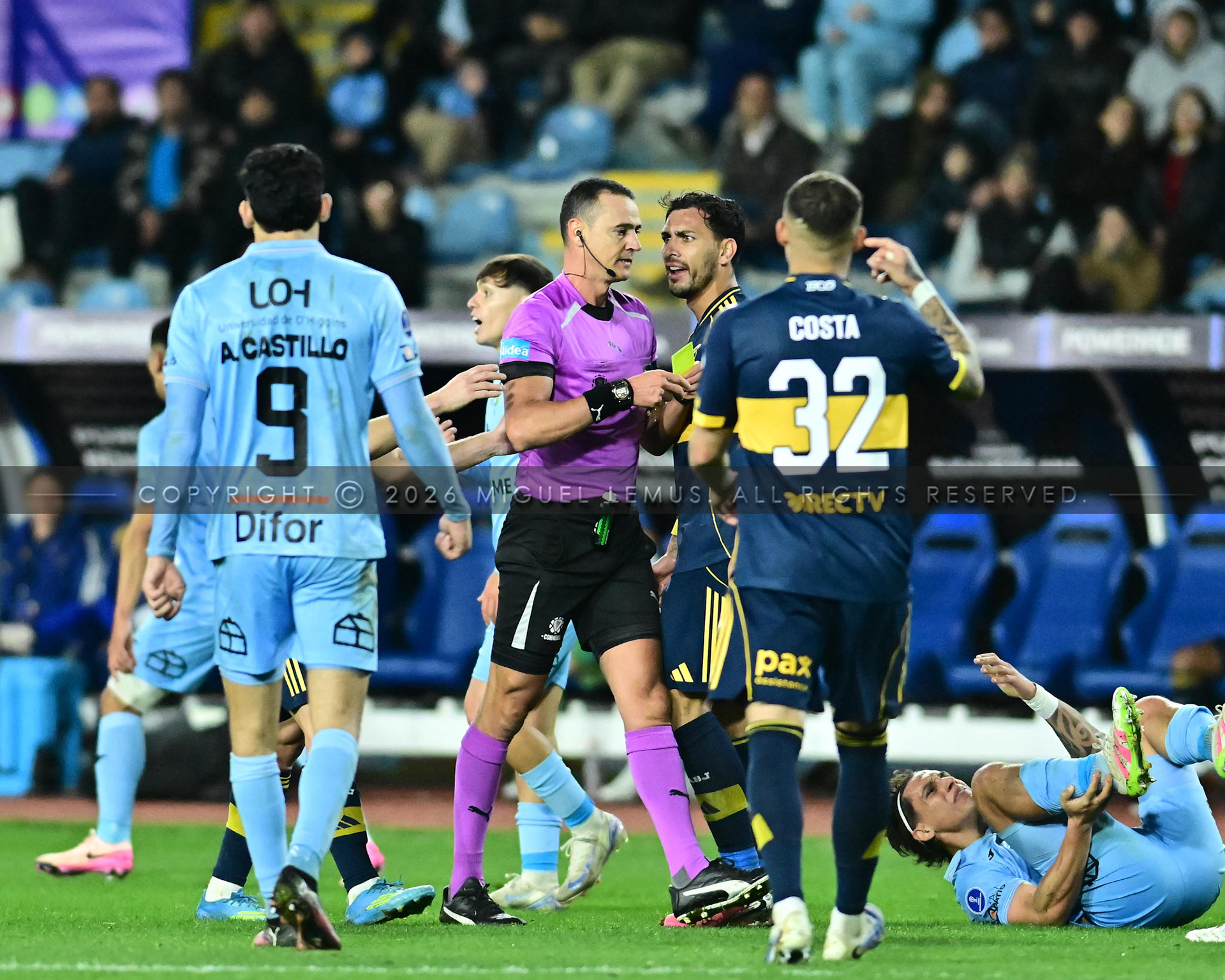 General view of play during the Copa Sudamericana 2026  match between Boca Juniors   and    Club Deportivo O'Higgins at  Estadio El teniente de Rancagua , Chile, 2026-07-30 21:56(Photo by Miguel Lemus)