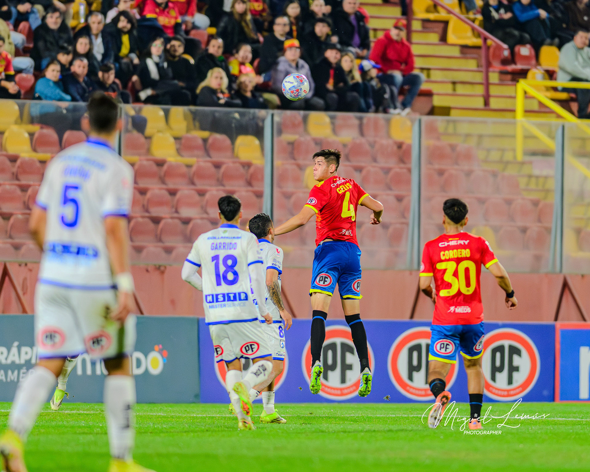 Santiago, Chile - 2026-05-18: Acción del partido entre Union Española  vs Club Deportes Iquique  Liga de Ascenso 2026 disputado en el Estadio Santa Laura  Foto: Miguel Lemus Dávila
