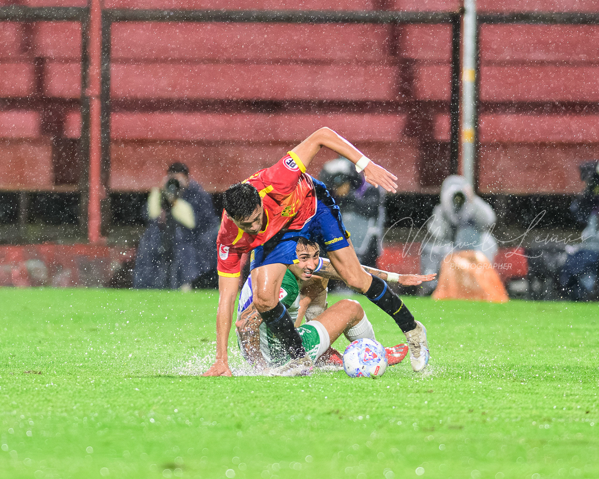Santiago, Chile - 2026-03-20: Acción del partido entre Union Española y Deportes Puerto Mont  por la Liga de Ascenso 2026 disputado en el Estadio Santa LauraFoto: Miguel Lemus Dávila