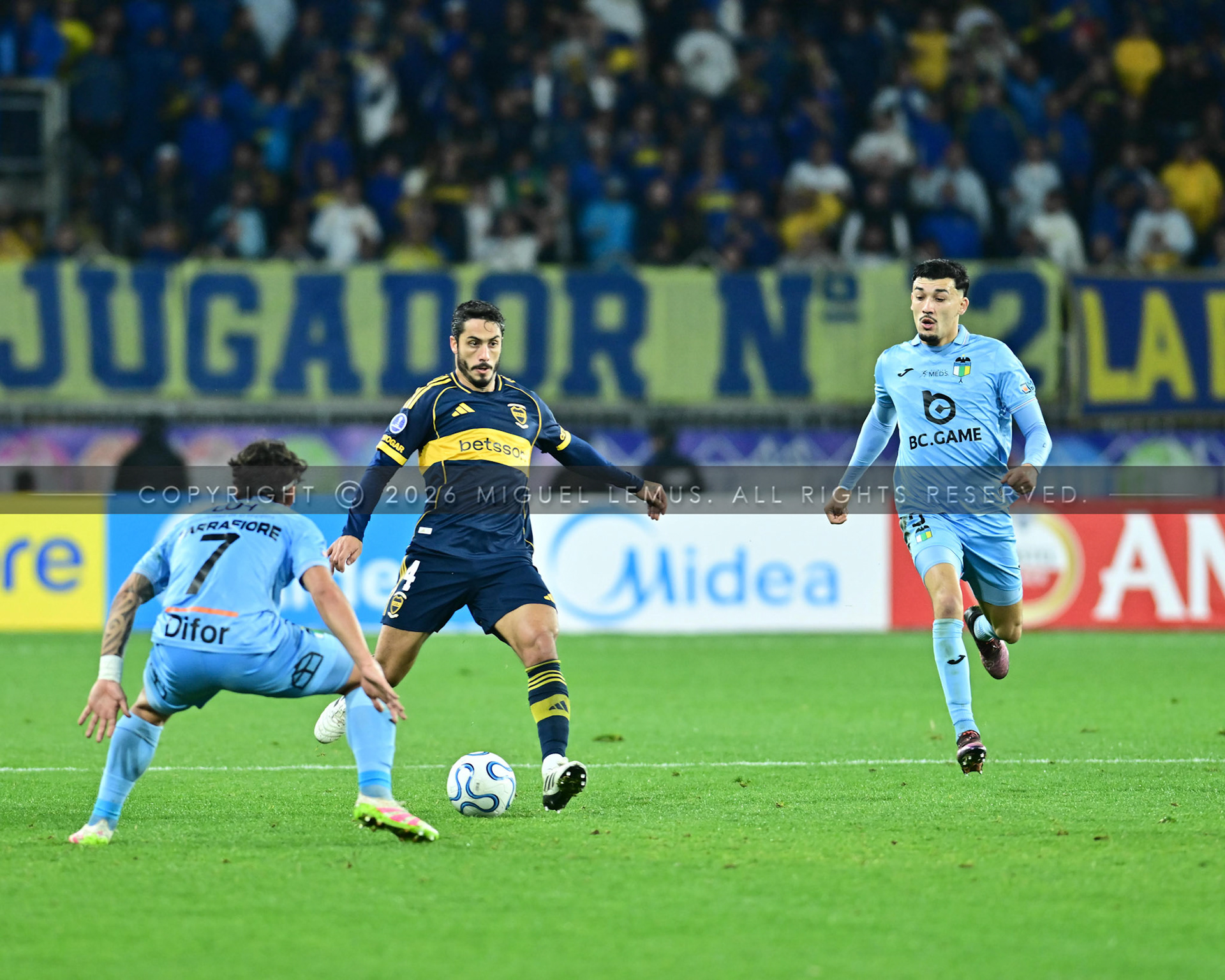 General view of play during the Copa Sudamericana 2026  match between Boca Juniors   and    Club Deportivo O'Higgins at  Estadio El teniente de Rancagua , Chile, 2026-07-30 21:08(Photo by Miguel Lemus)