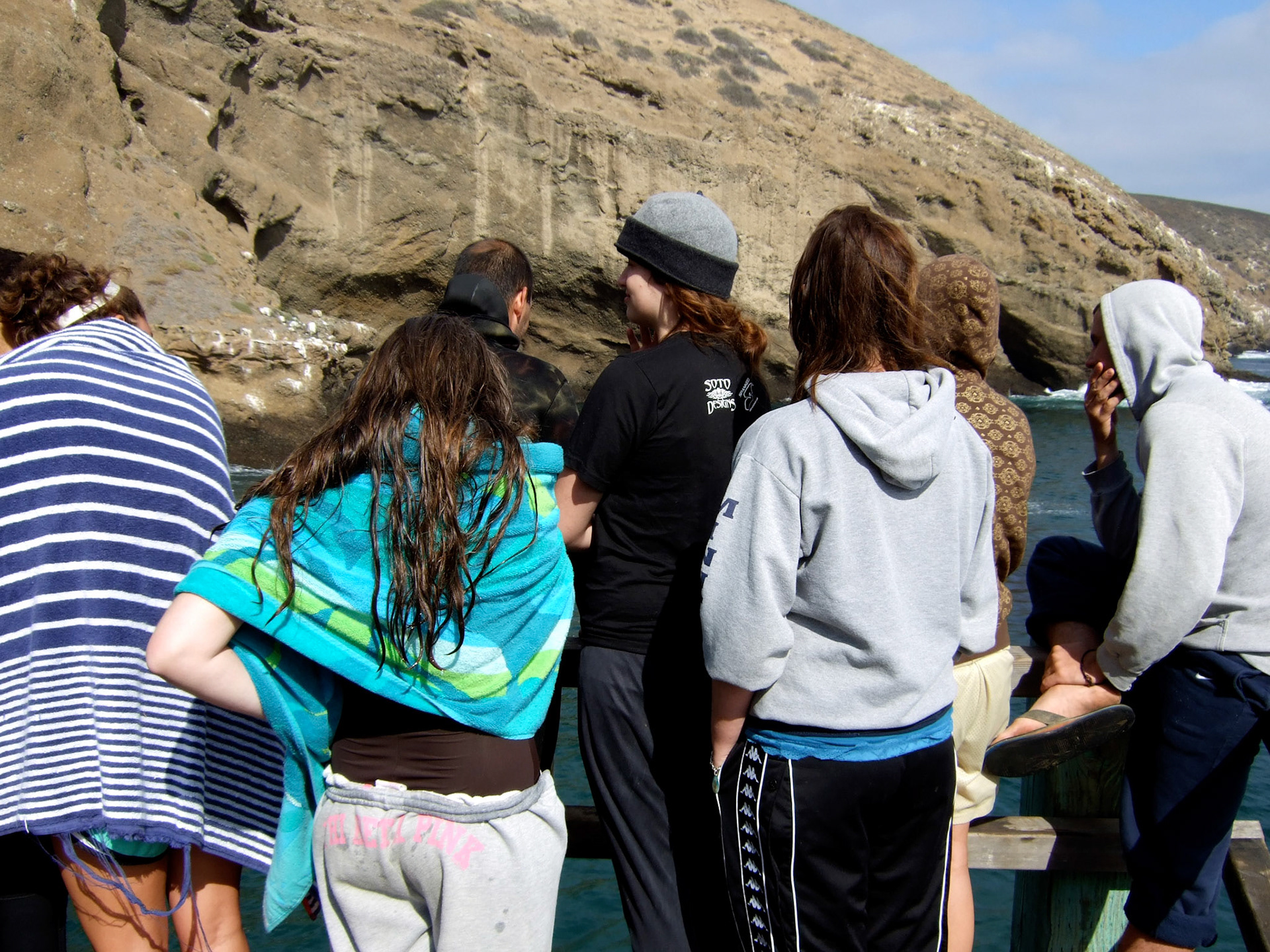 Gathering on the dock