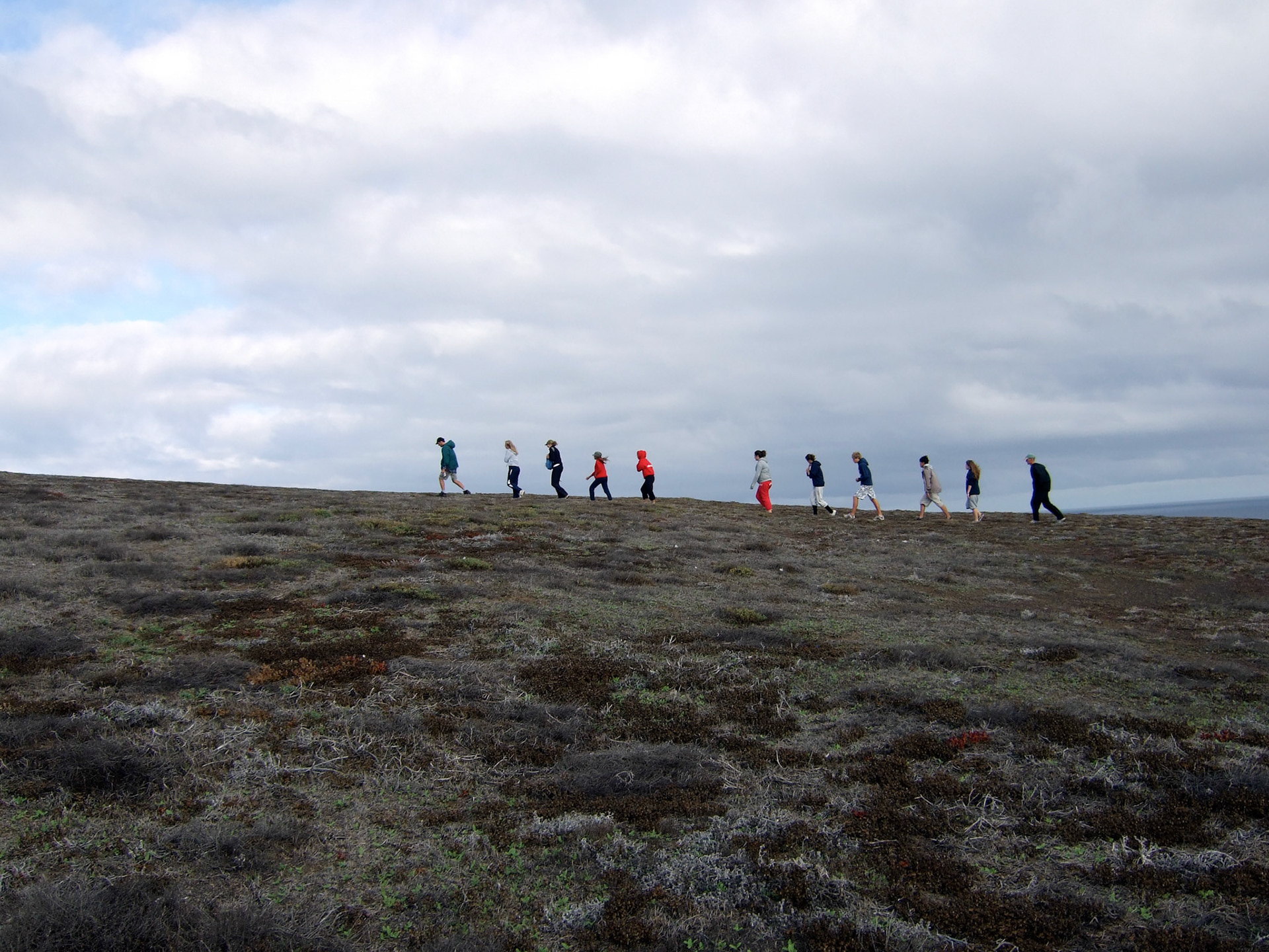 Hiking around the island