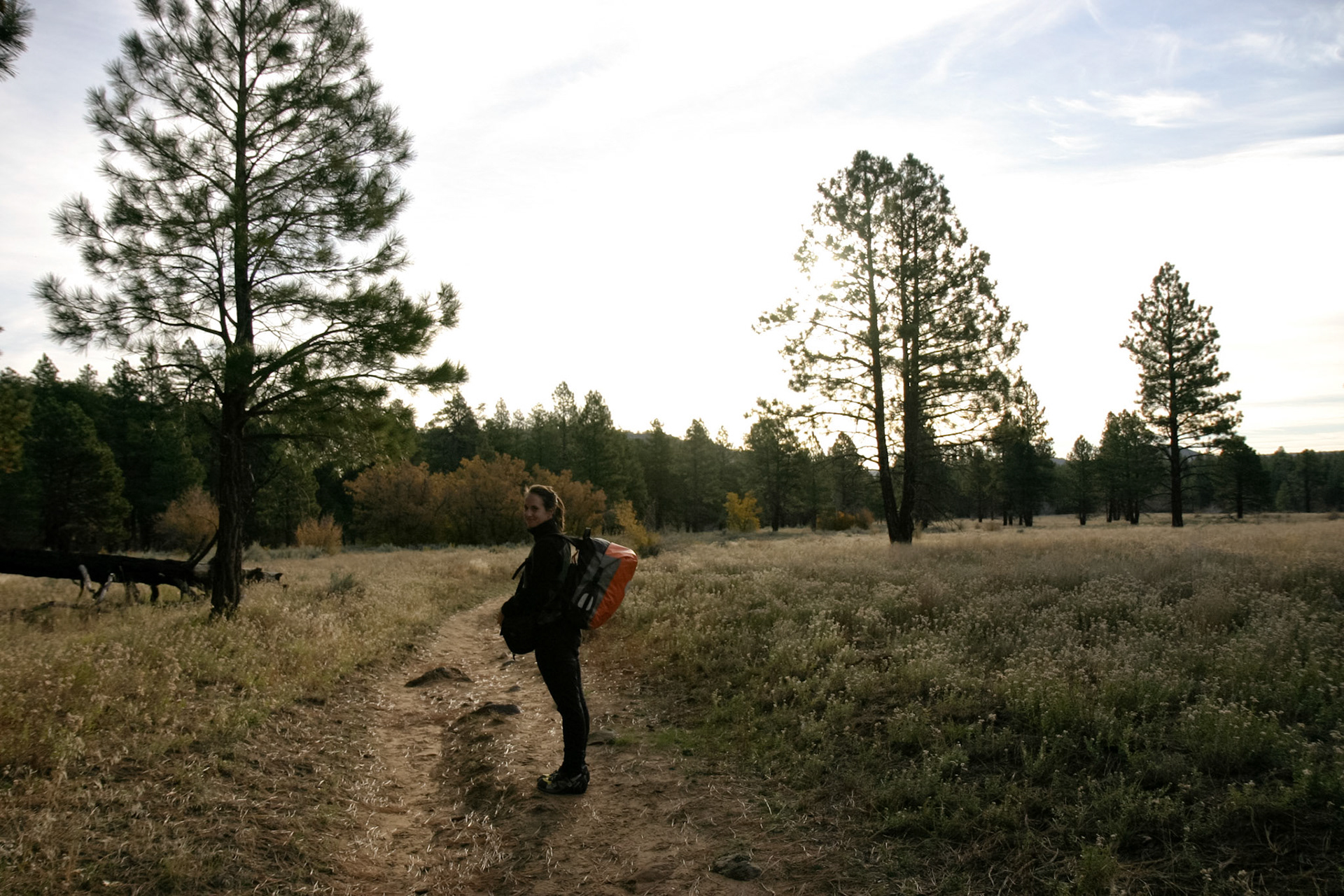 Beginning the trail from the top