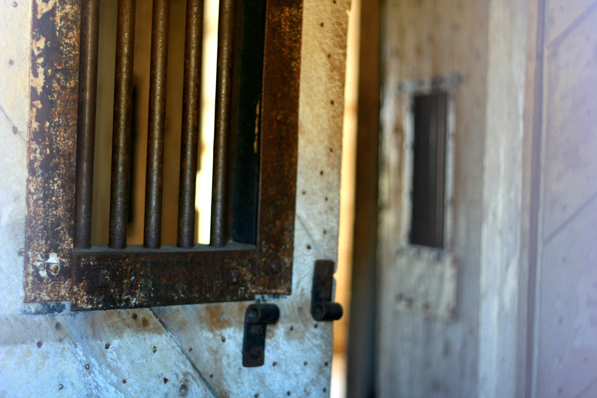 Peering inside a prison cell