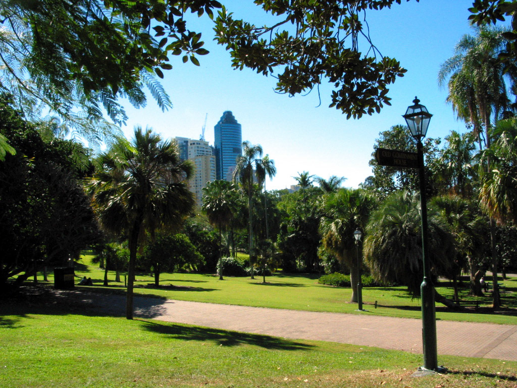 Botanical Gardens outside downtown Brisbane
