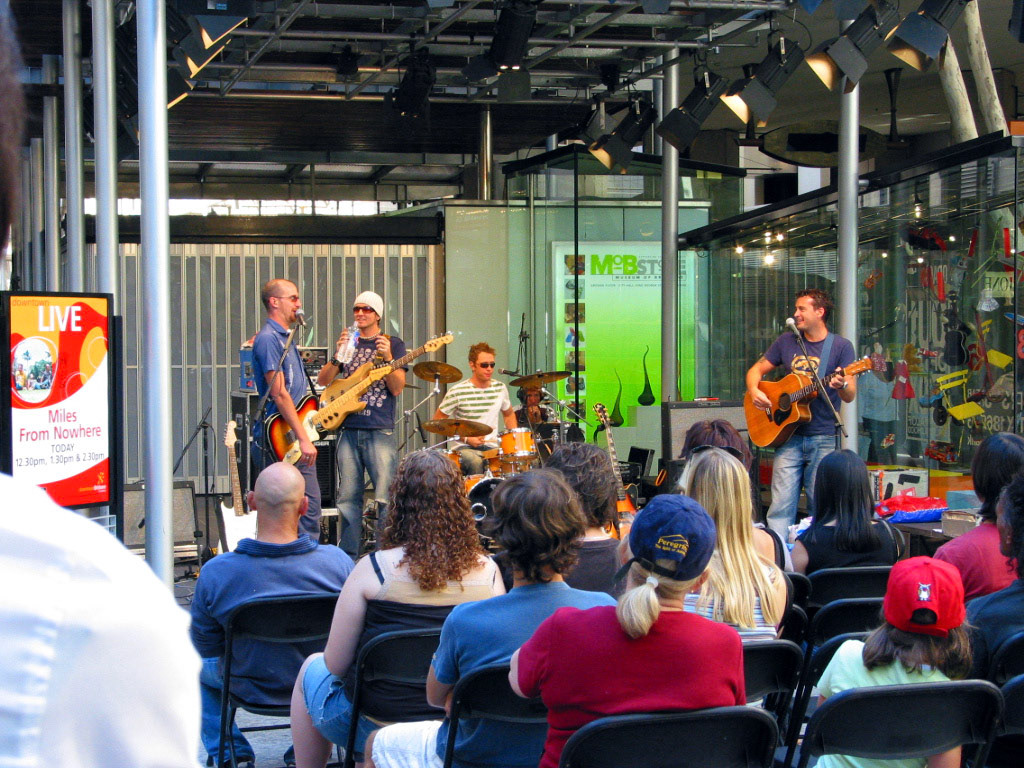 Live entertainment on the Queen Street Mall