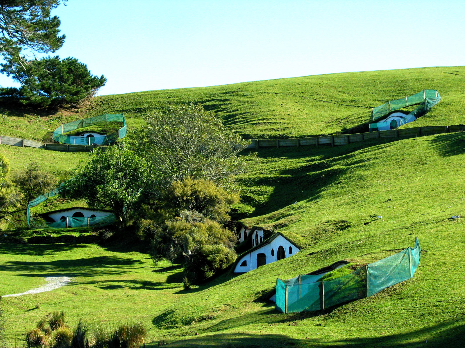 View of most of the Hobbit homes (some are under construction)