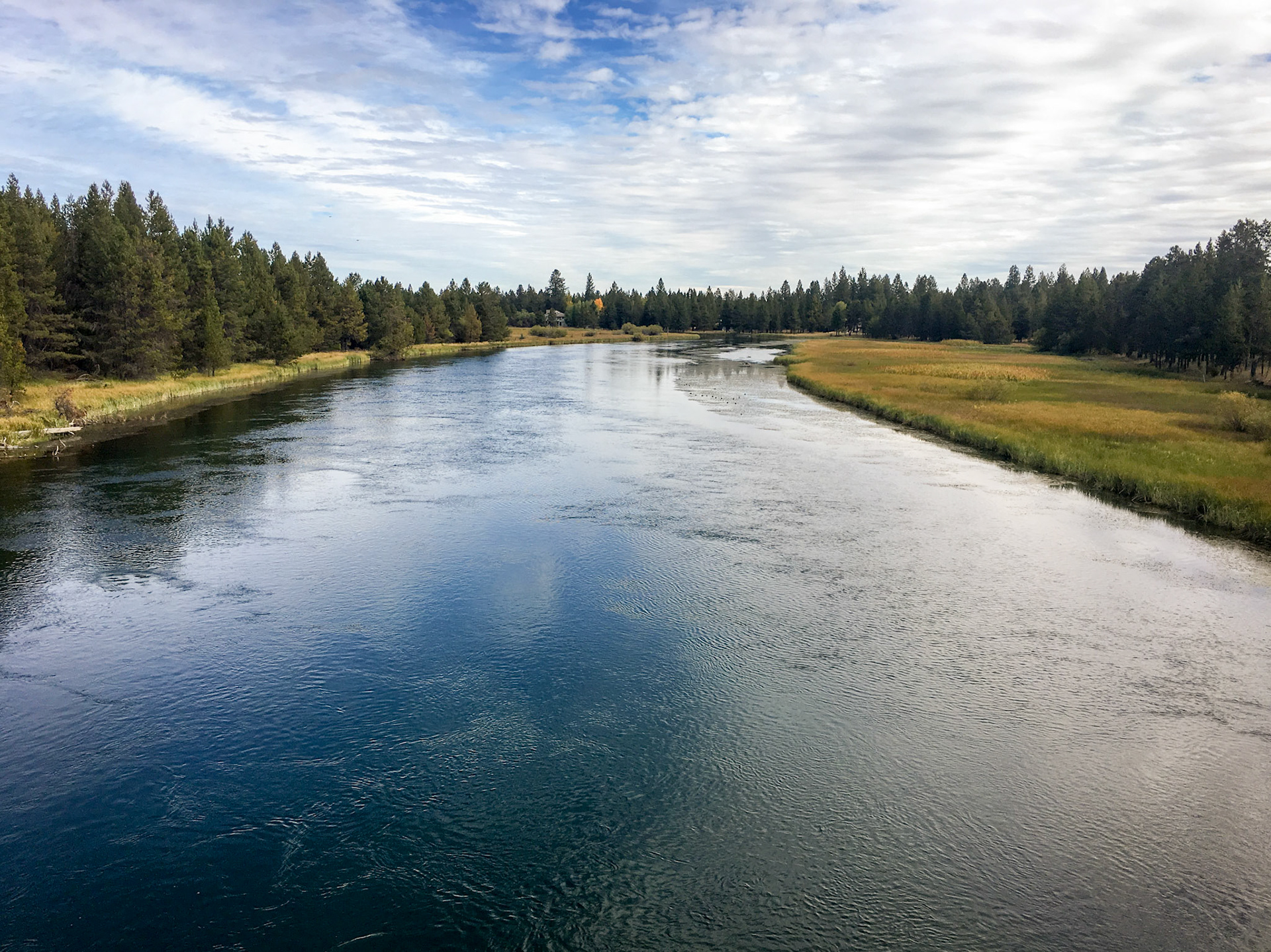 View from the "jumping bridge" in Sunriver