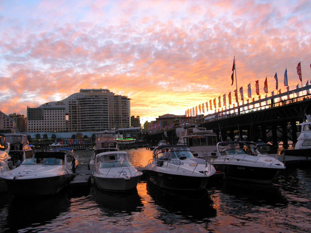 Sunset at Darling Harbour