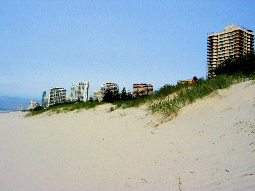 Sand Dunes and city