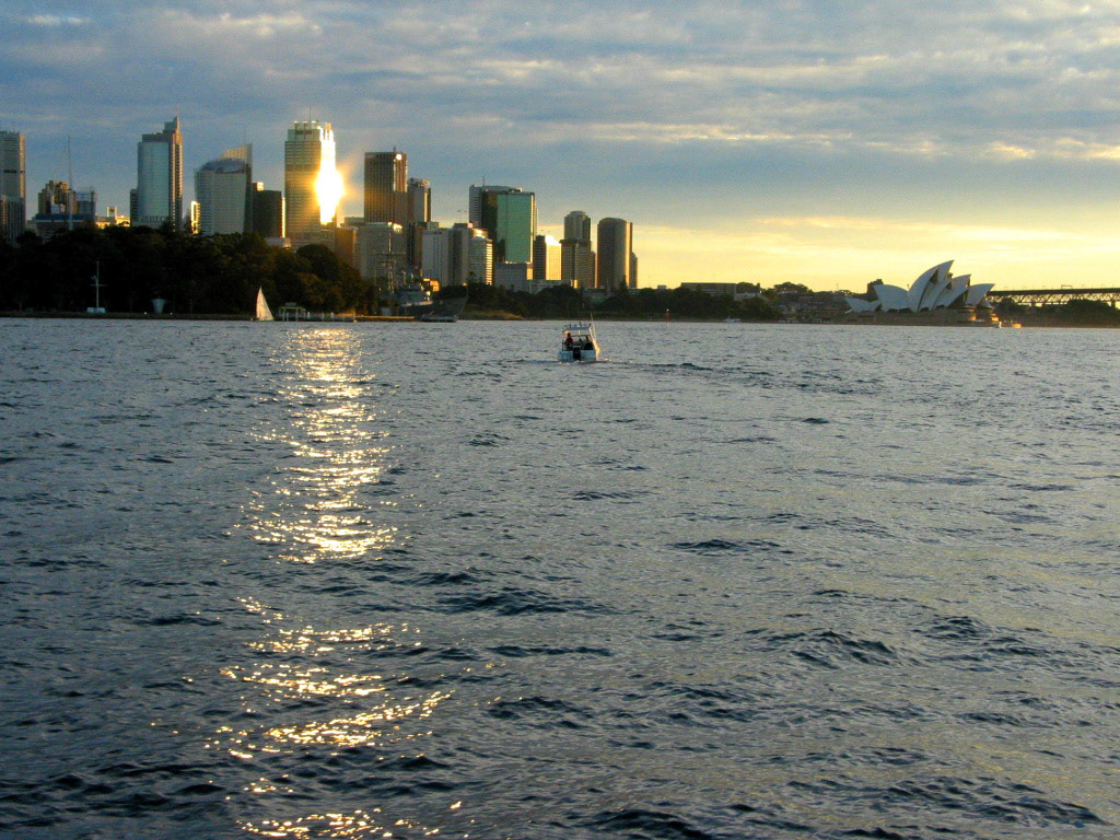 Sunset in Sydney Harbour