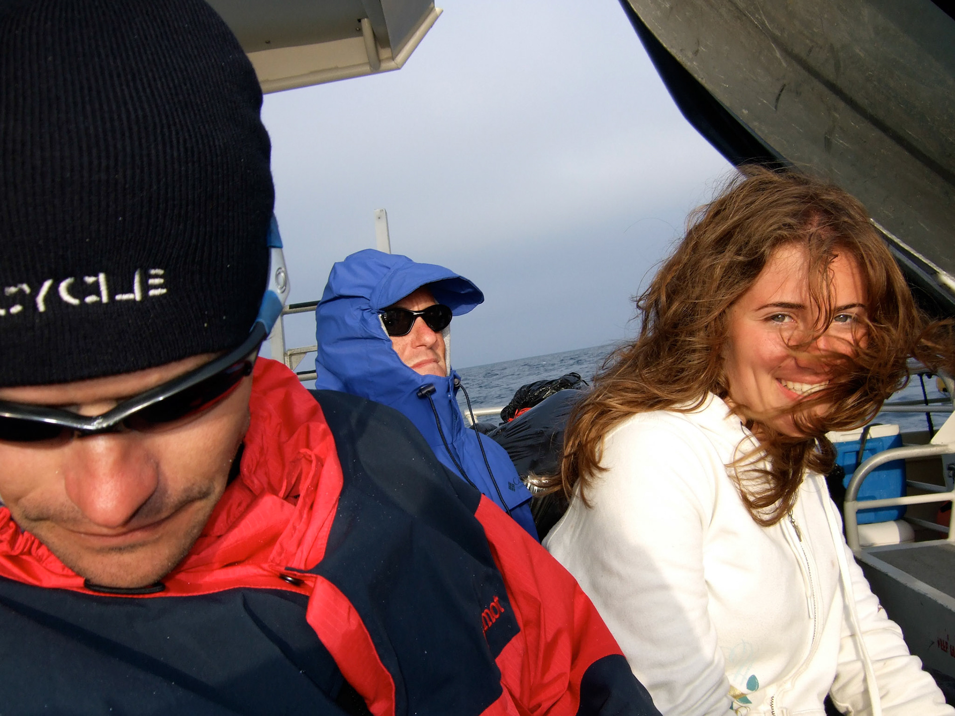 Steve isn't too thrilled with how chilly it is on the boat