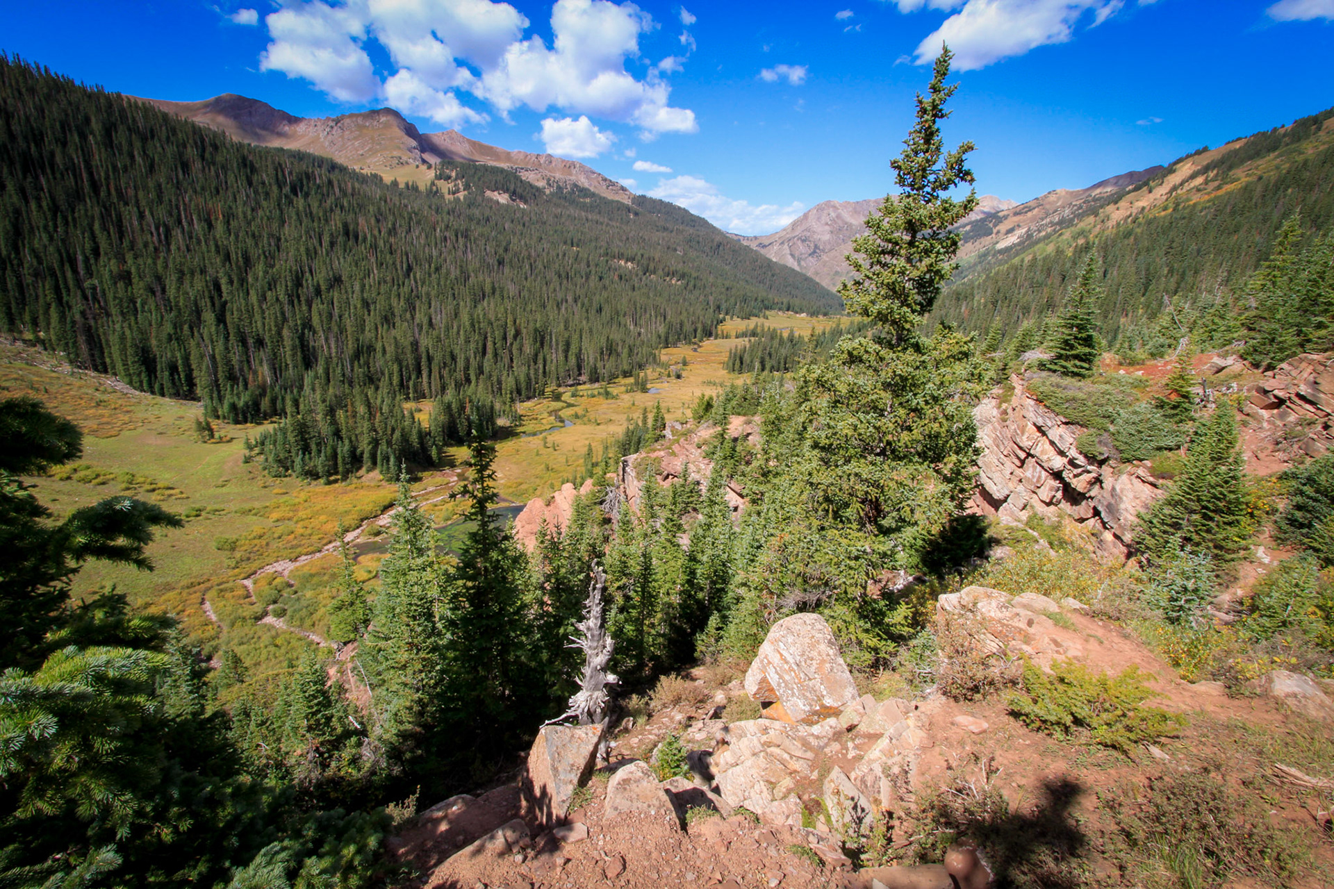 Looking down on Fravert Basin