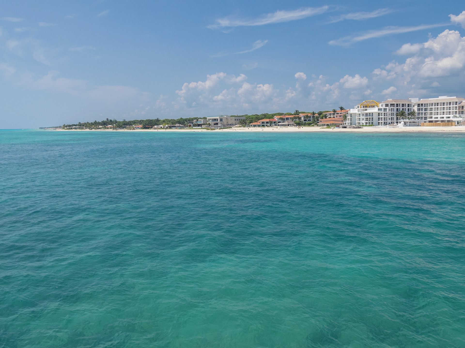On the boat to Cozumel