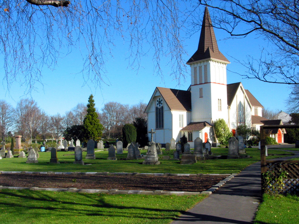 Church and graveyard in Christchurch