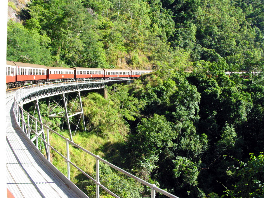 Our train making its way up to Kuranda